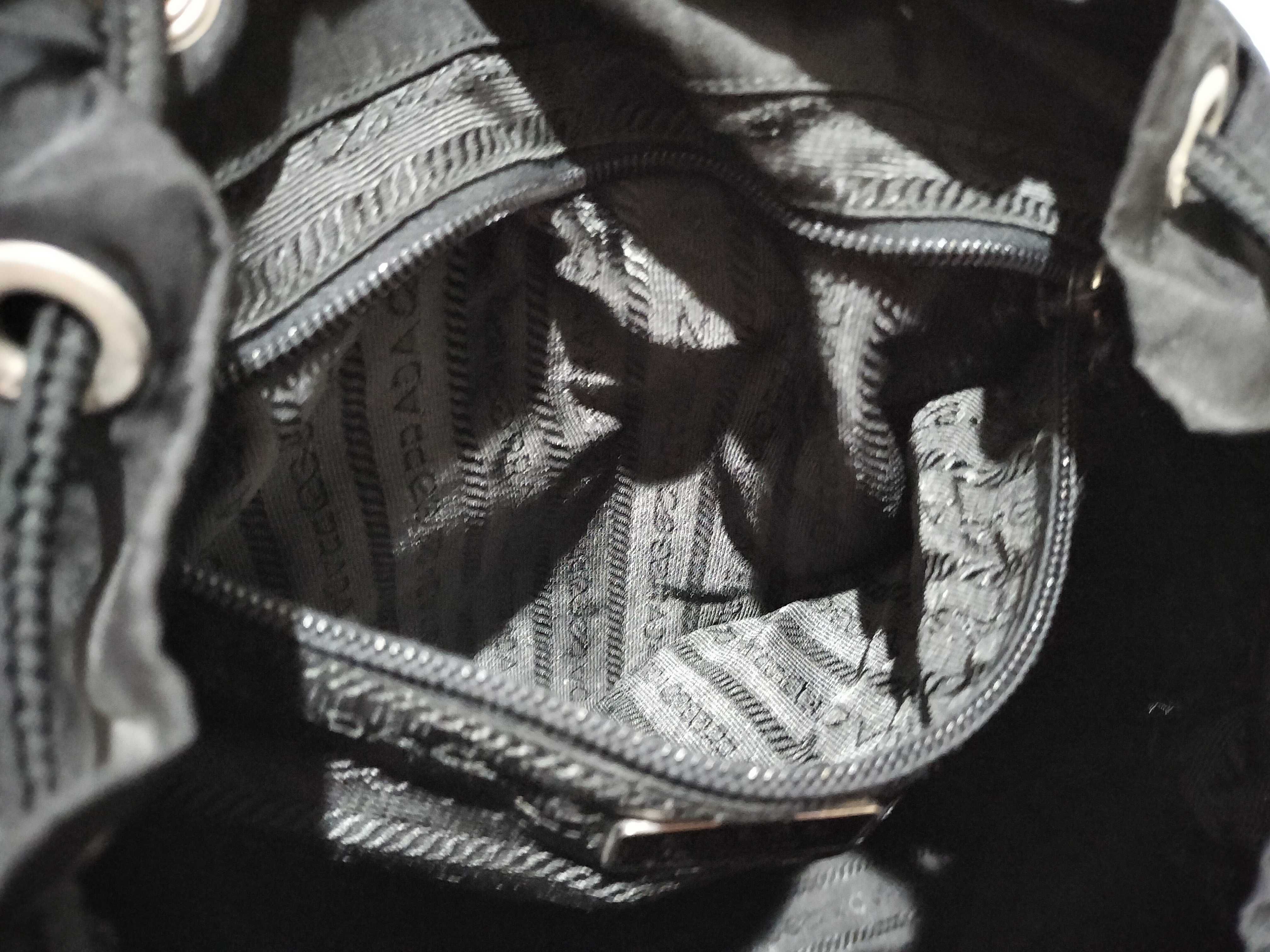 【水曜終了】(10709_0082)▼PRADA ナイロン リュック 三角プレート リュックサック