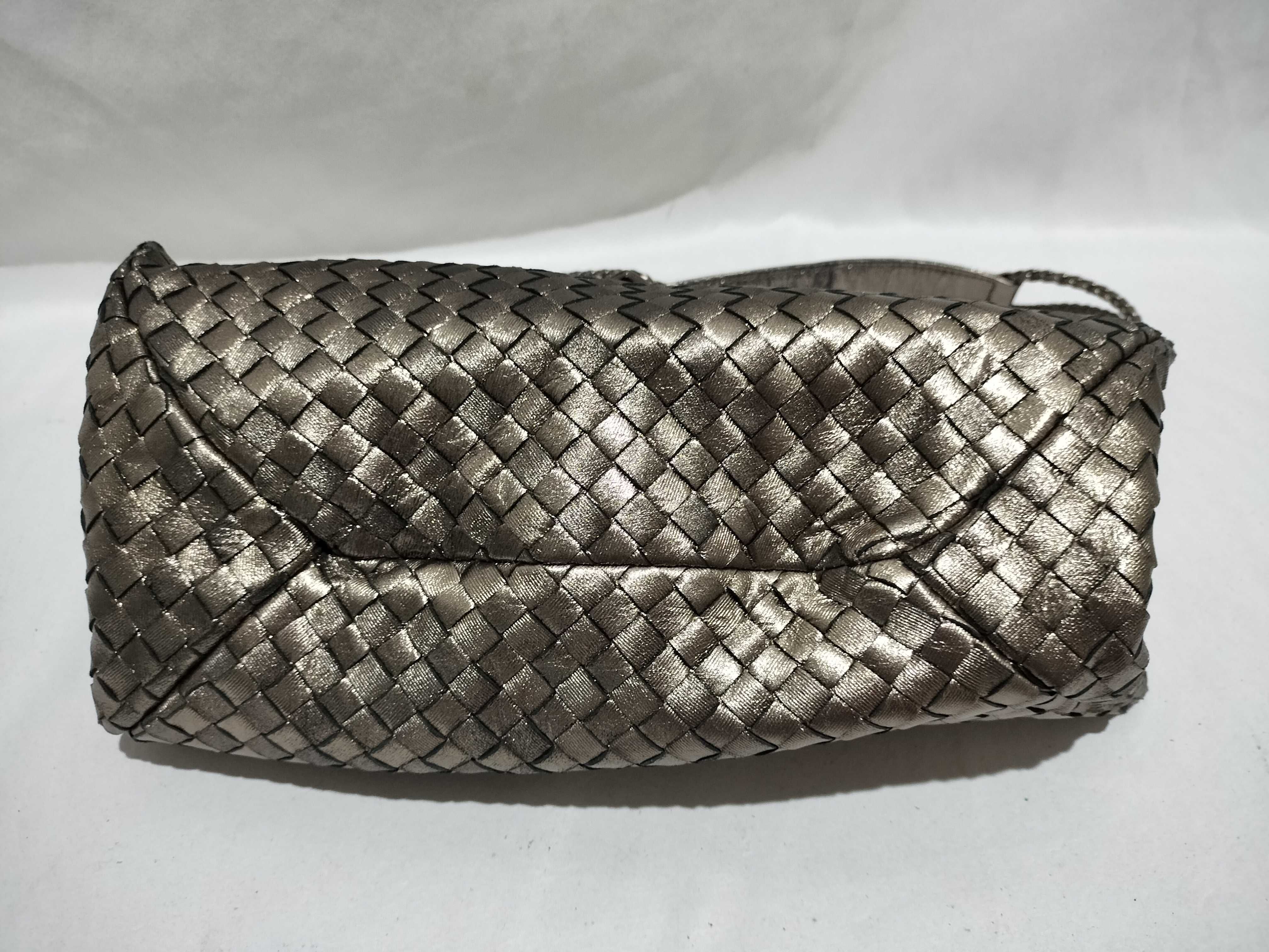 【水曜終了】(10699_0212)BOTTEGA VENETA イントレチャート トート ゴールド系 ハンドバッグ