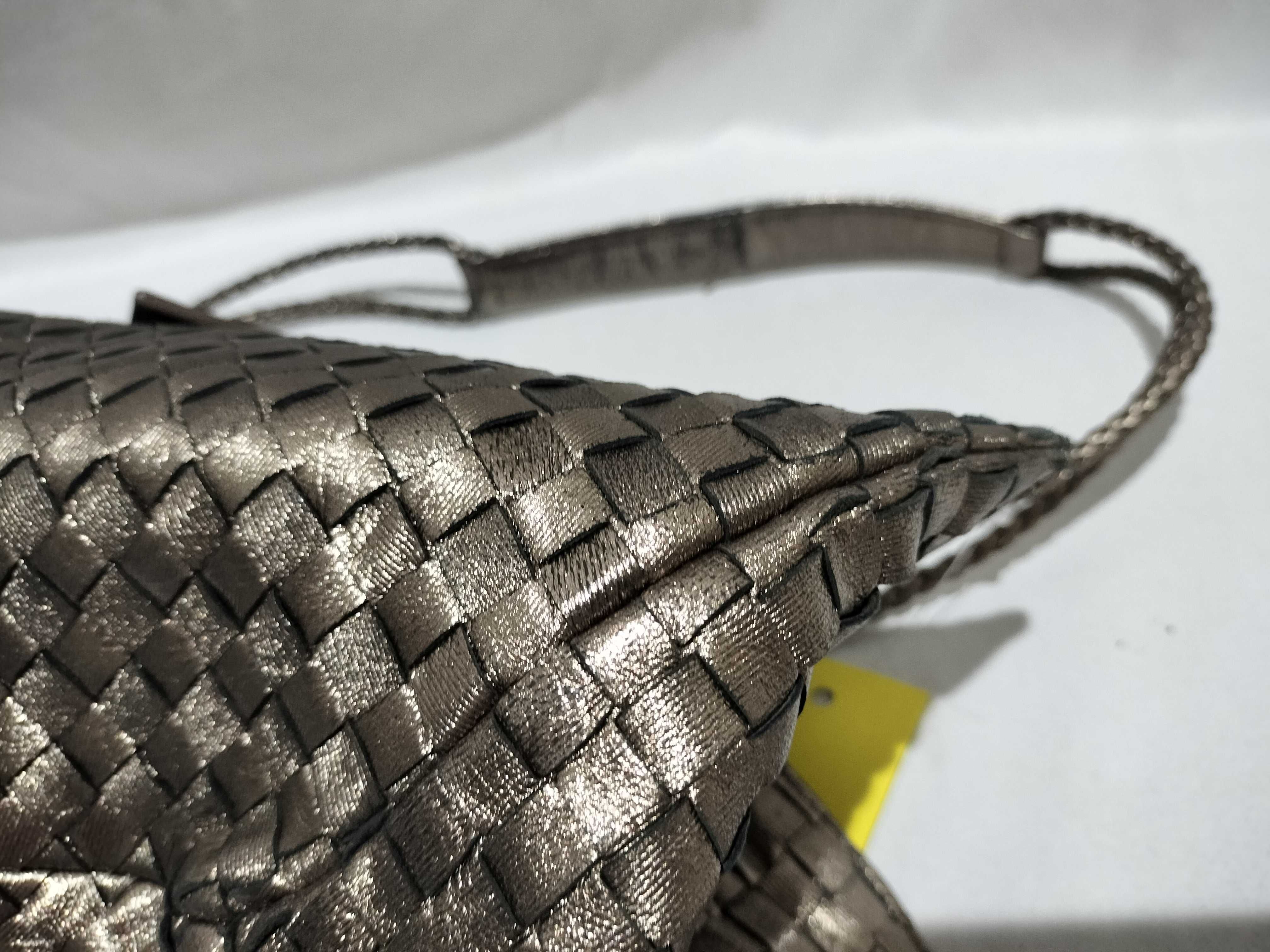 【水曜終了】(10699_0212)BOTTEGA VENETA イントレチャート トート ゴールド系 ハンドバッグ