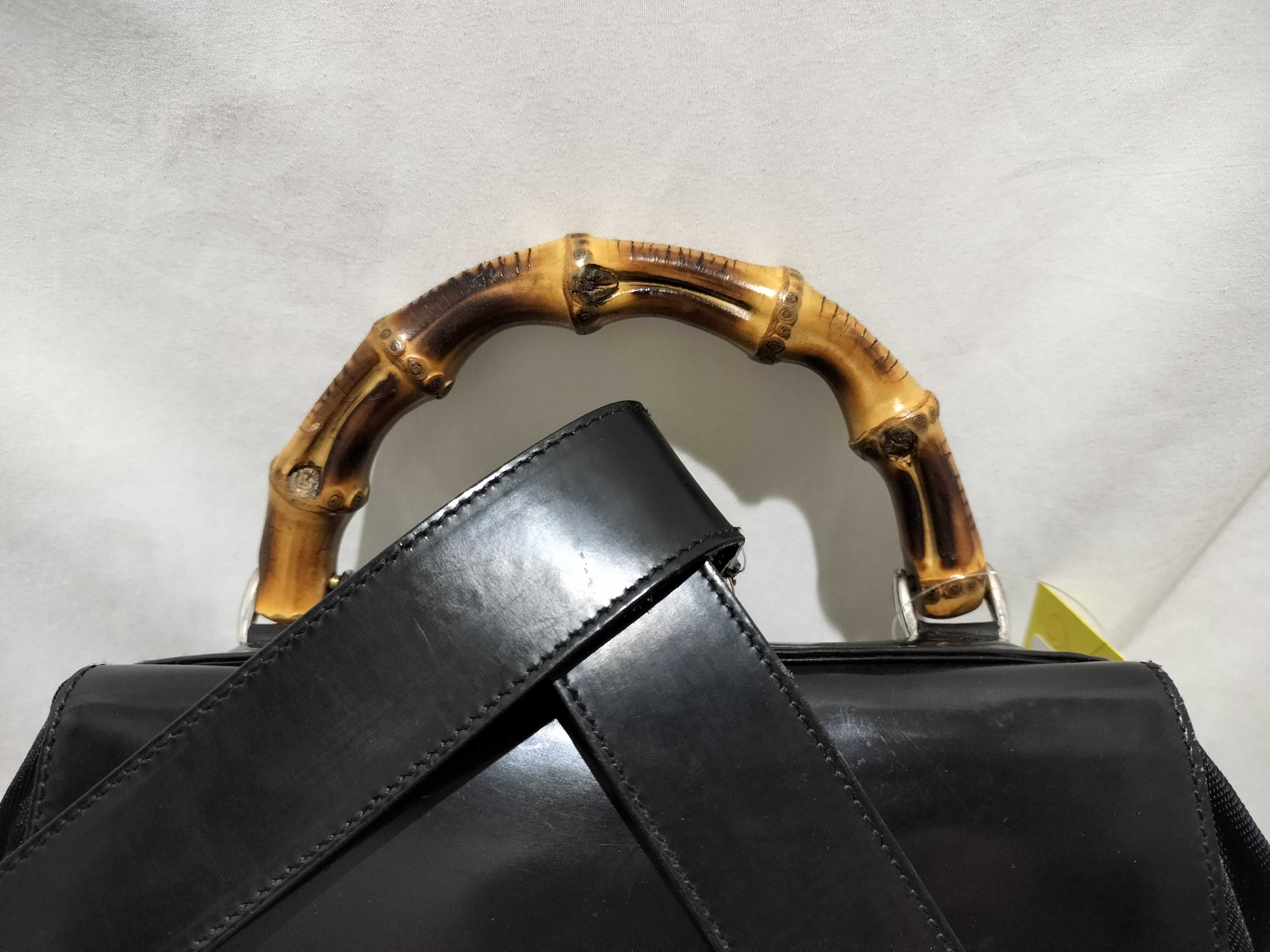 【水曜終了】(10709_0002)▼GUCCI バンブー リュック レザー リュックサック