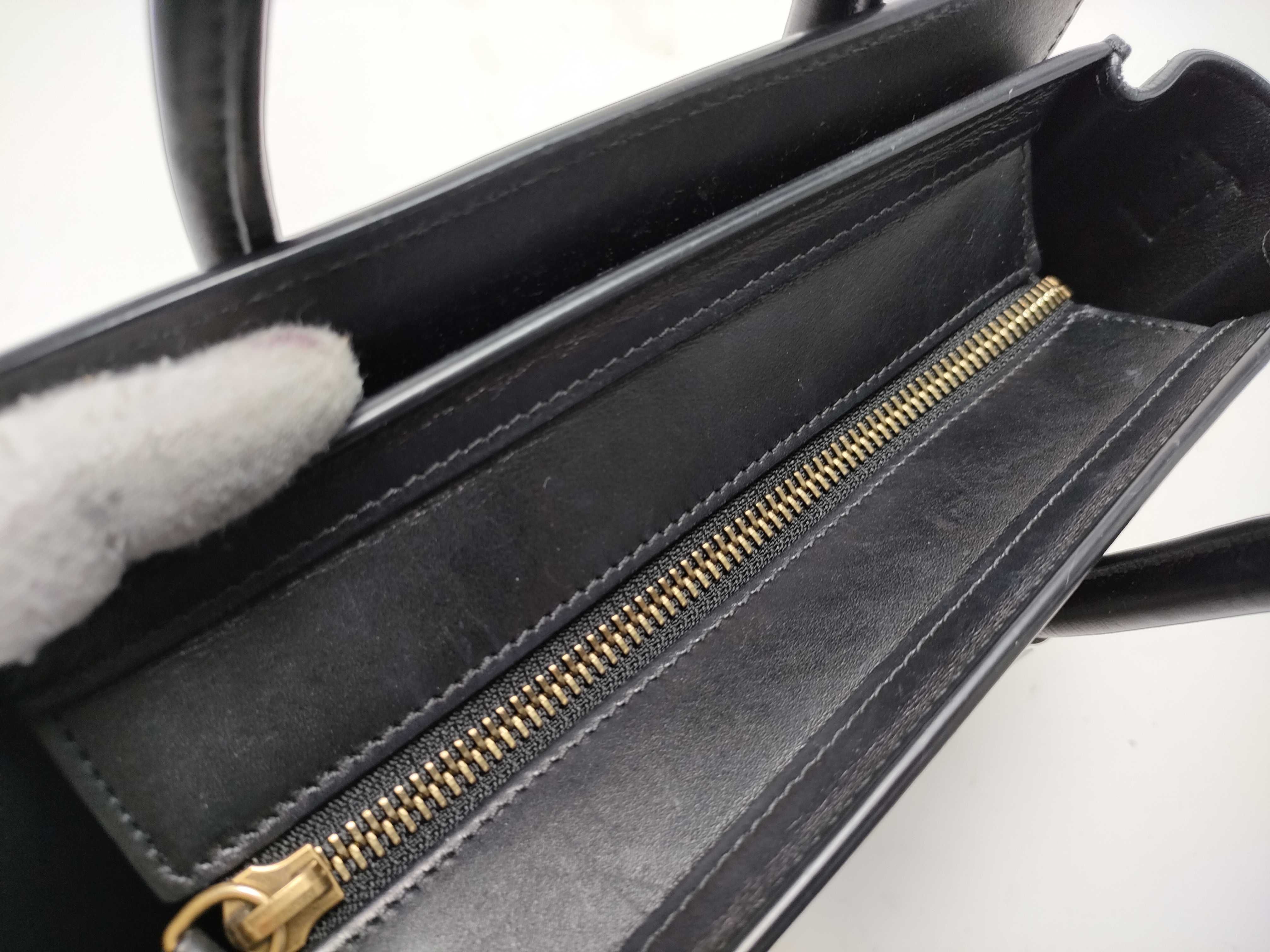 【水曜終了】(10827_0029)CELINE バイカラー ブラック×ホワイト ハンドバッグ