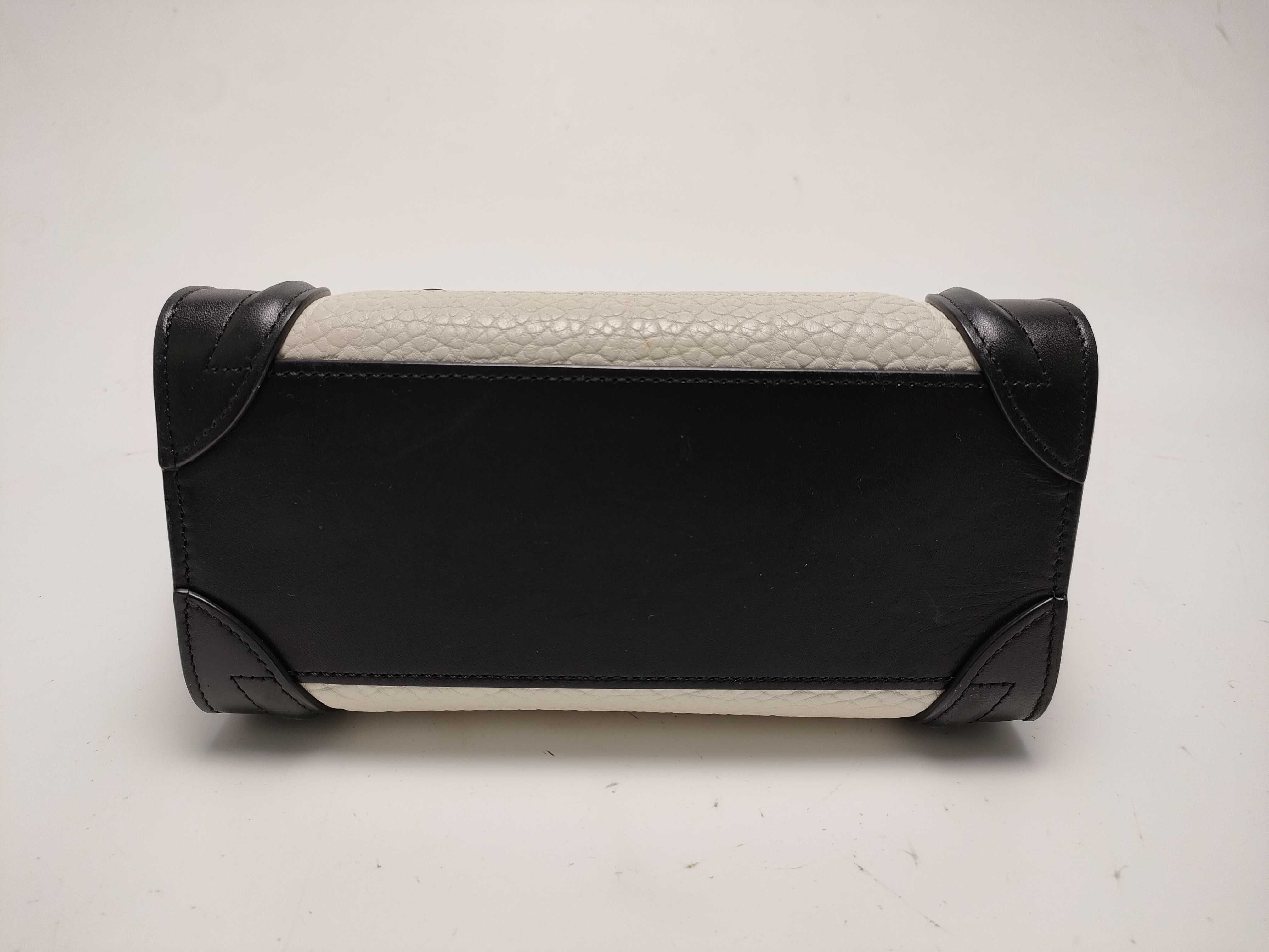 【水曜終了】(10827_0029)CELINE バイカラー ブラック×ホワイト ハンドバッグ