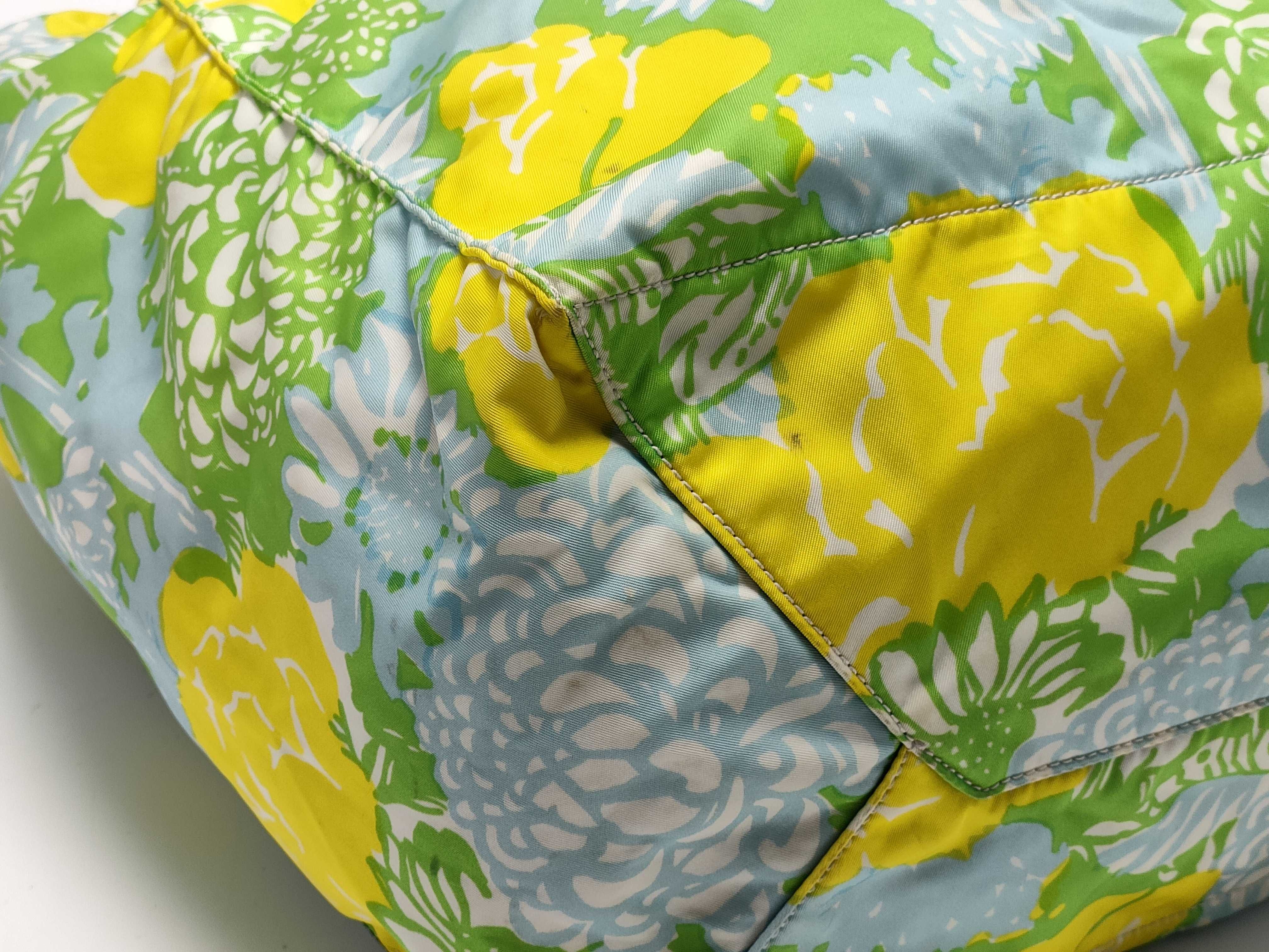 【水曜終了】(10827_0039)▼PRADA ナイロン 三角プレート 花柄 トート トートバッグ