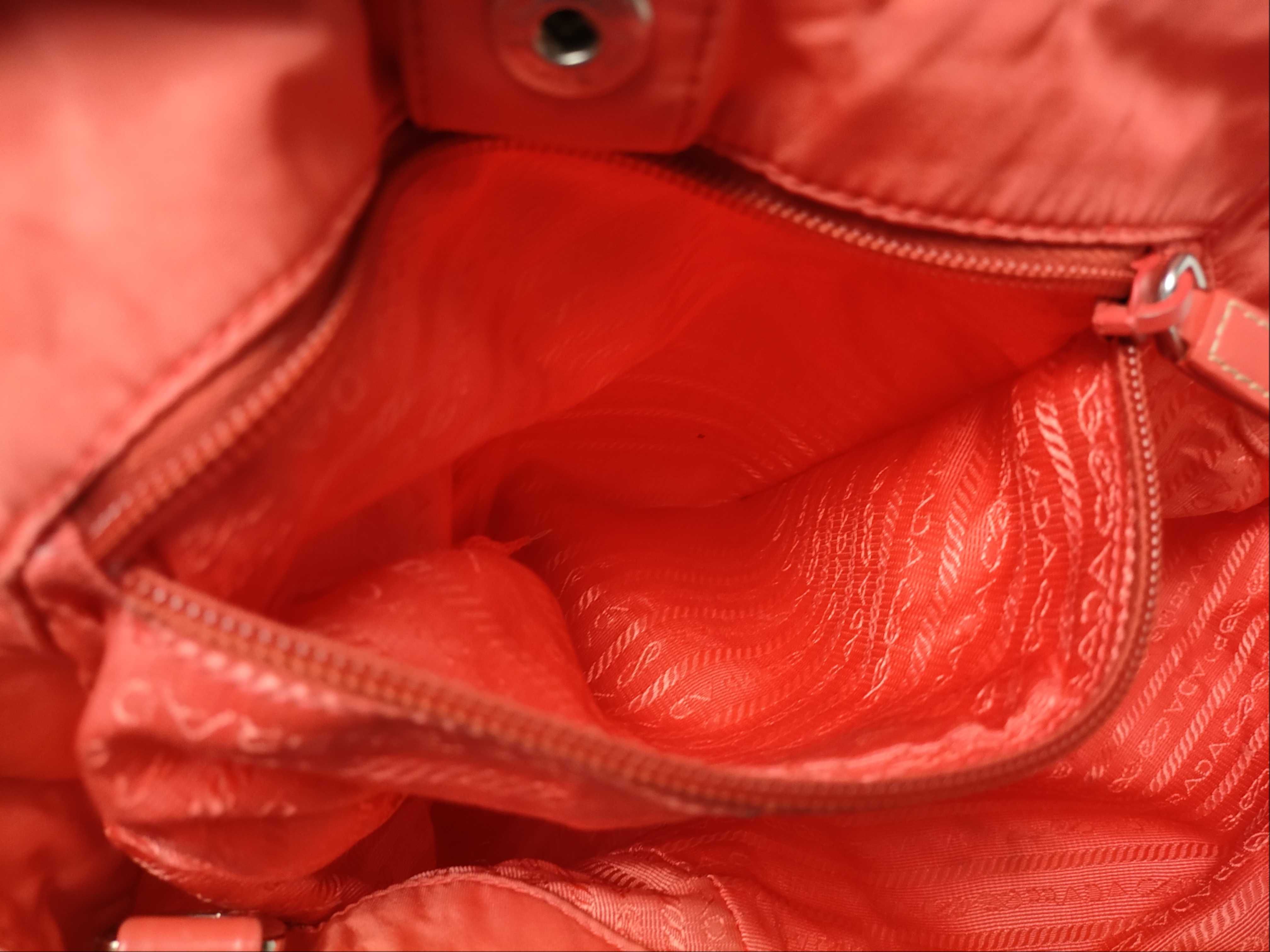 【水曜終了】(10827_0040)▼PRADA ナイロン 三角プレート トート ピンク トートバッグ