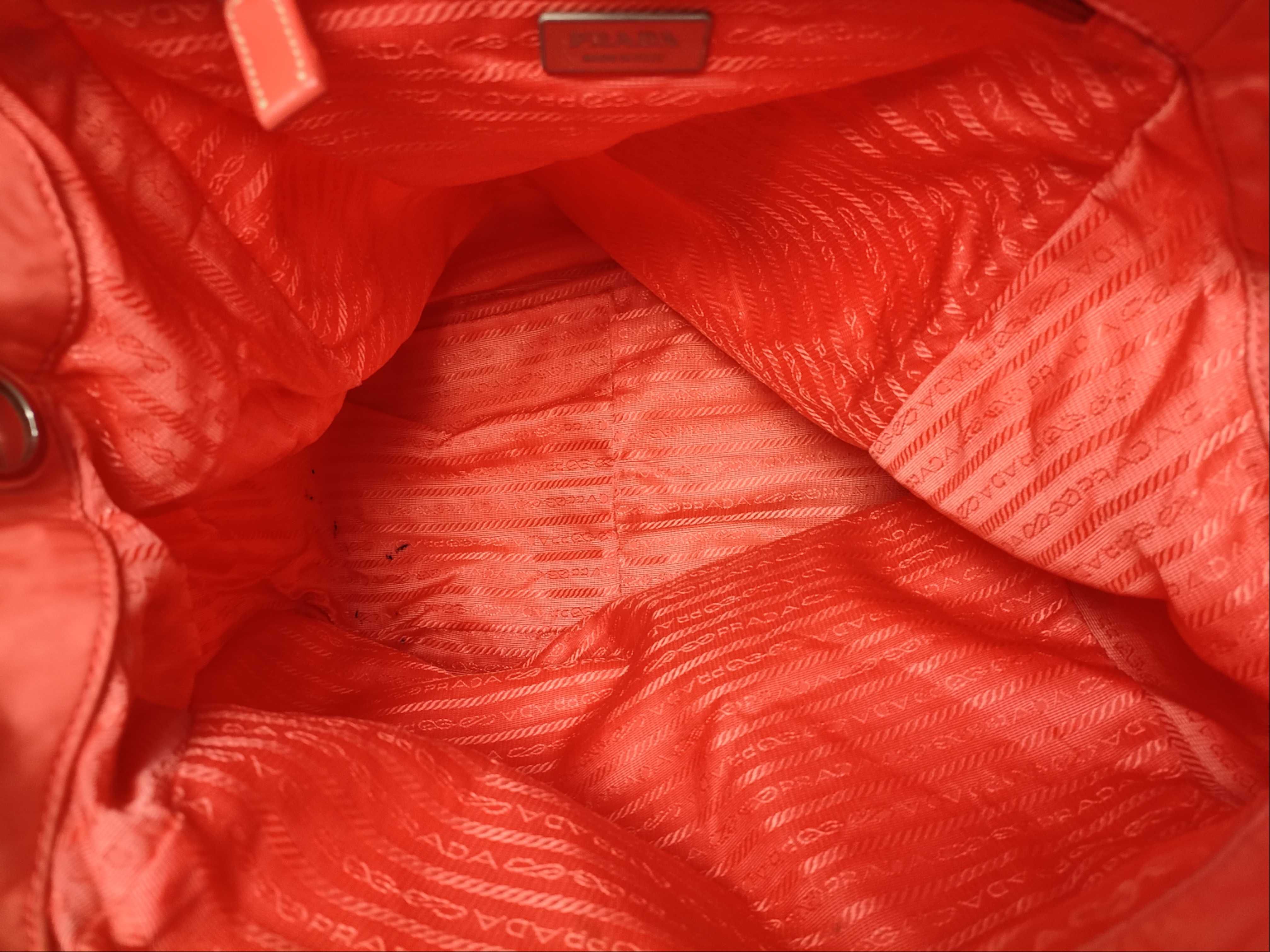 【水曜終了】(10827_0040)▼PRADA ナイロン 三角プレート トート ピンク トートバッグ