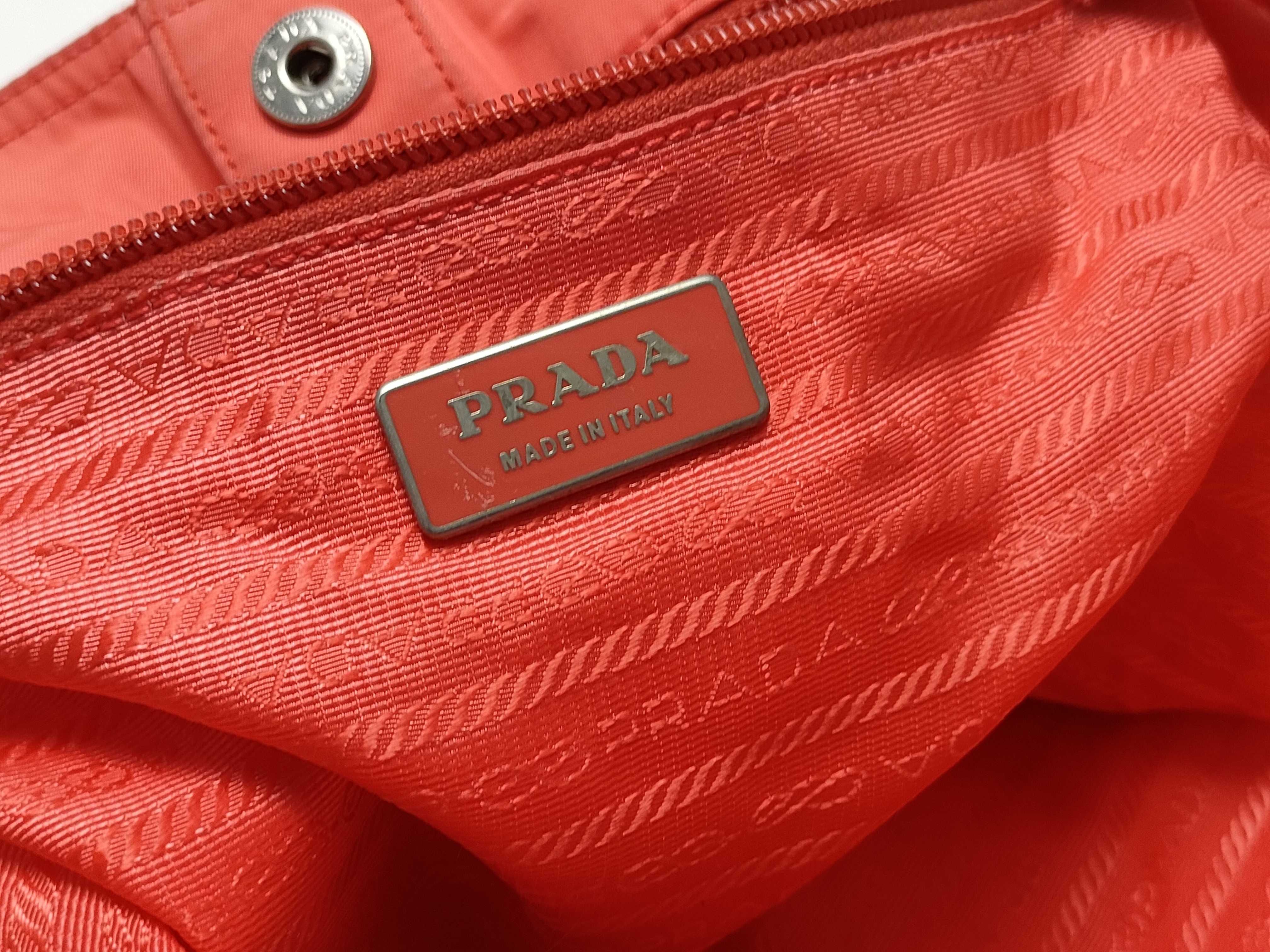 【水曜終了】(10827_0040)▼PRADA ナイロン 三角プレート トート ピンク トートバッグ