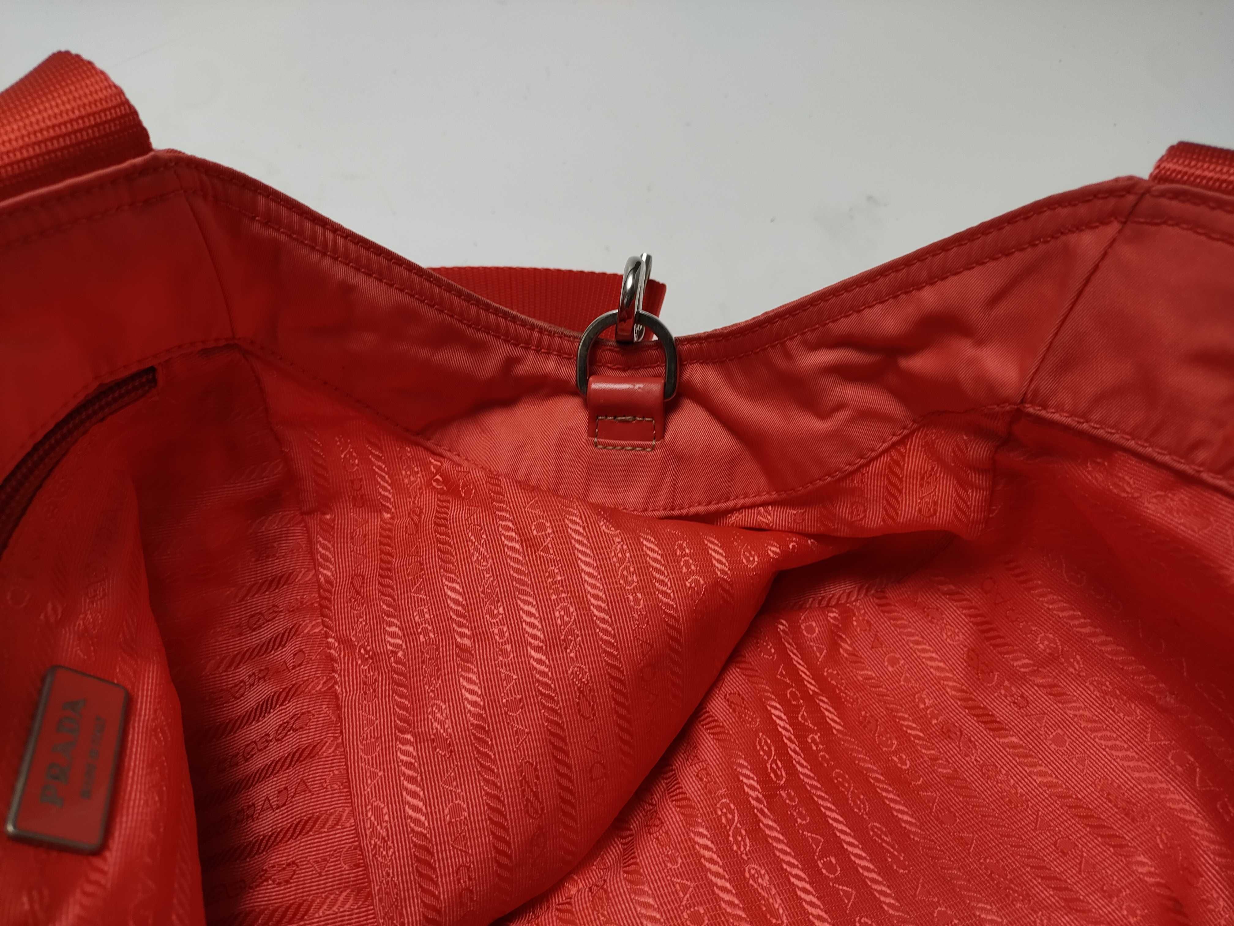 【水曜終了】(10827_0040)▼PRADA ナイロン 三角プレート トート ピンク トートバッグ