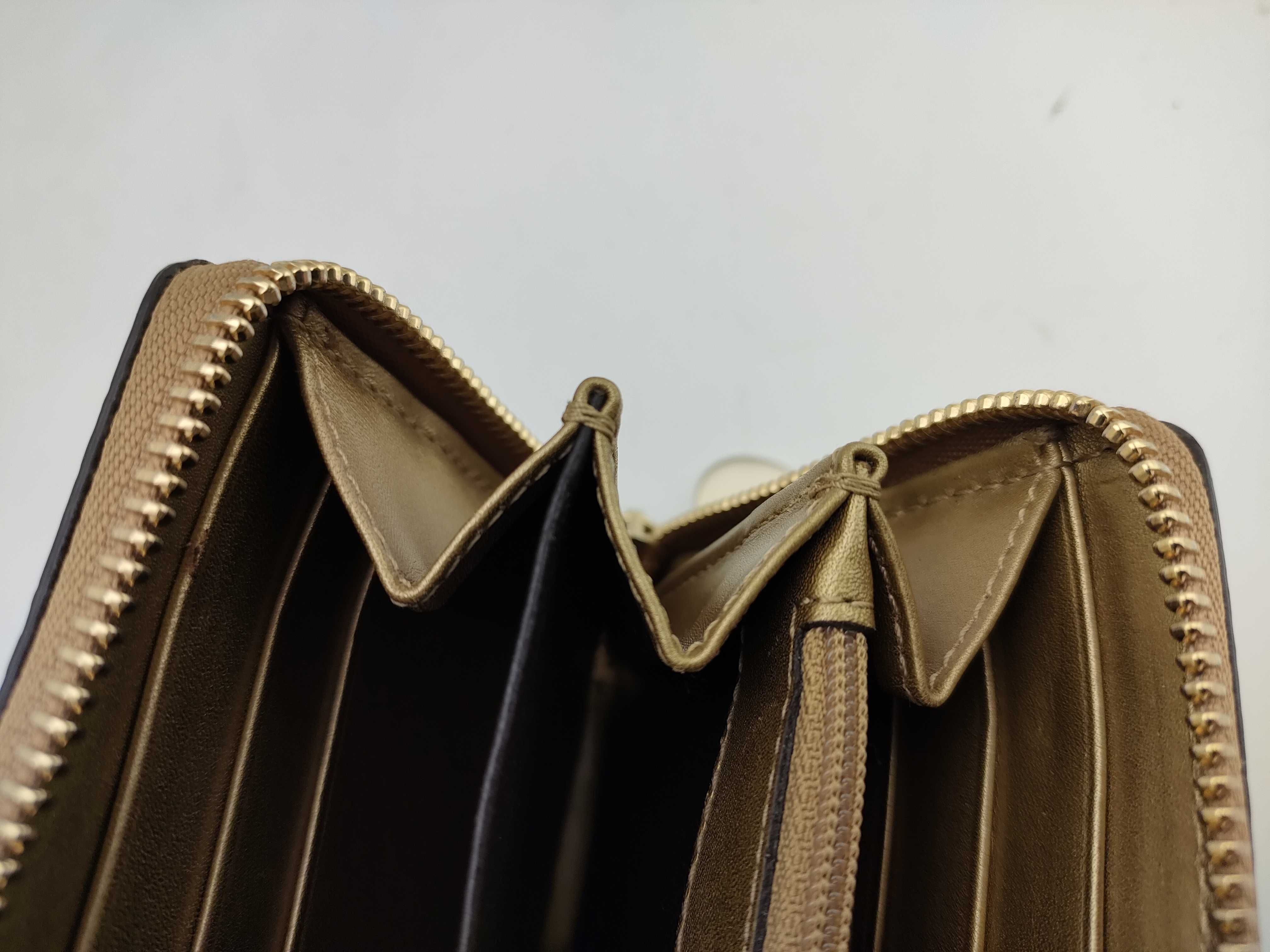 【水曜終了】(10827_0018)GUCCI グッチシマ マイクロシマ ラウンドジップ ゴールド 財布