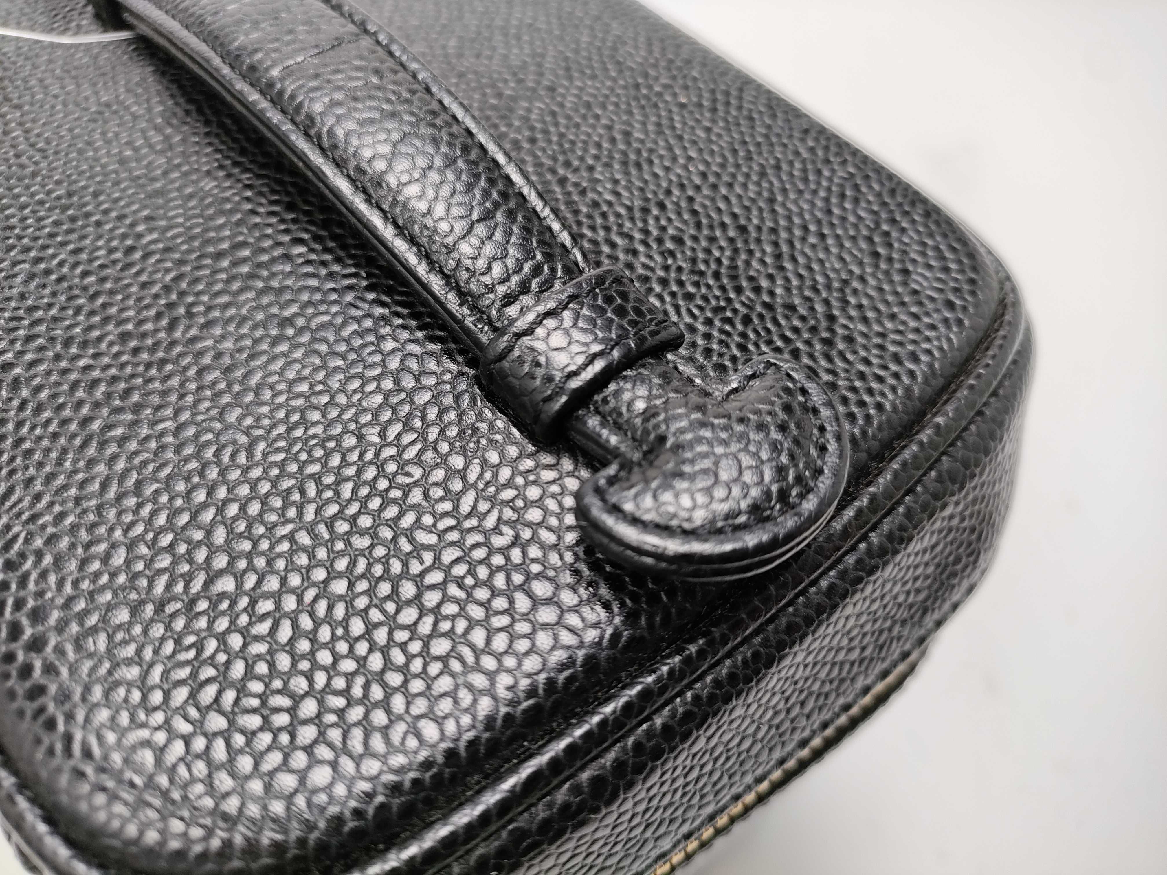 【水曜終了】(10814_0026)CHANEL キャビアスキン バニティ バニティバッグ