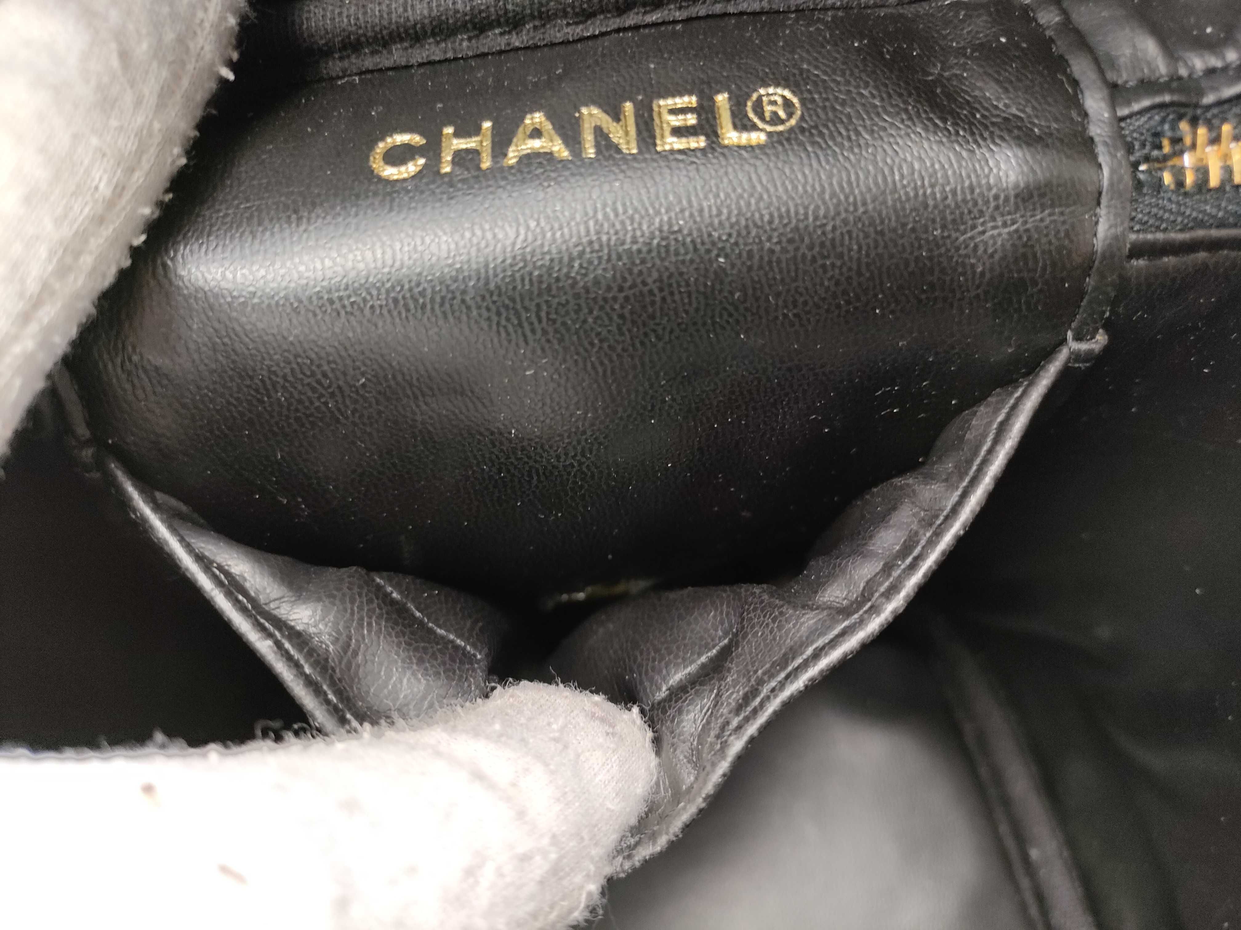 【水曜終了】(10814_0026)CHANEL キャビアスキン バニティ バニティバッグ