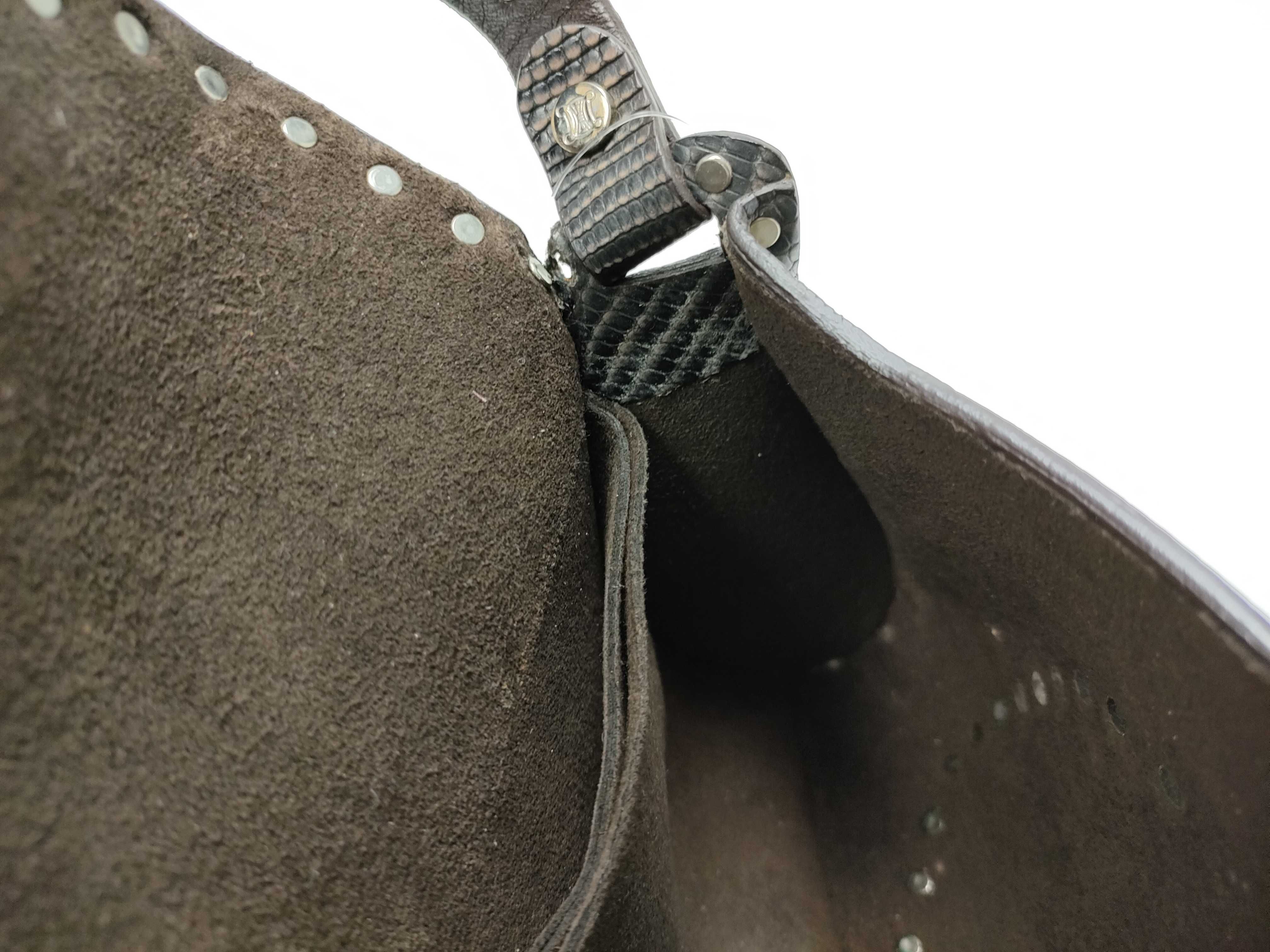 【水曜終了】(10827_0030)CELINE レザー ステッチ ワンショルダー ショルダーバッグ