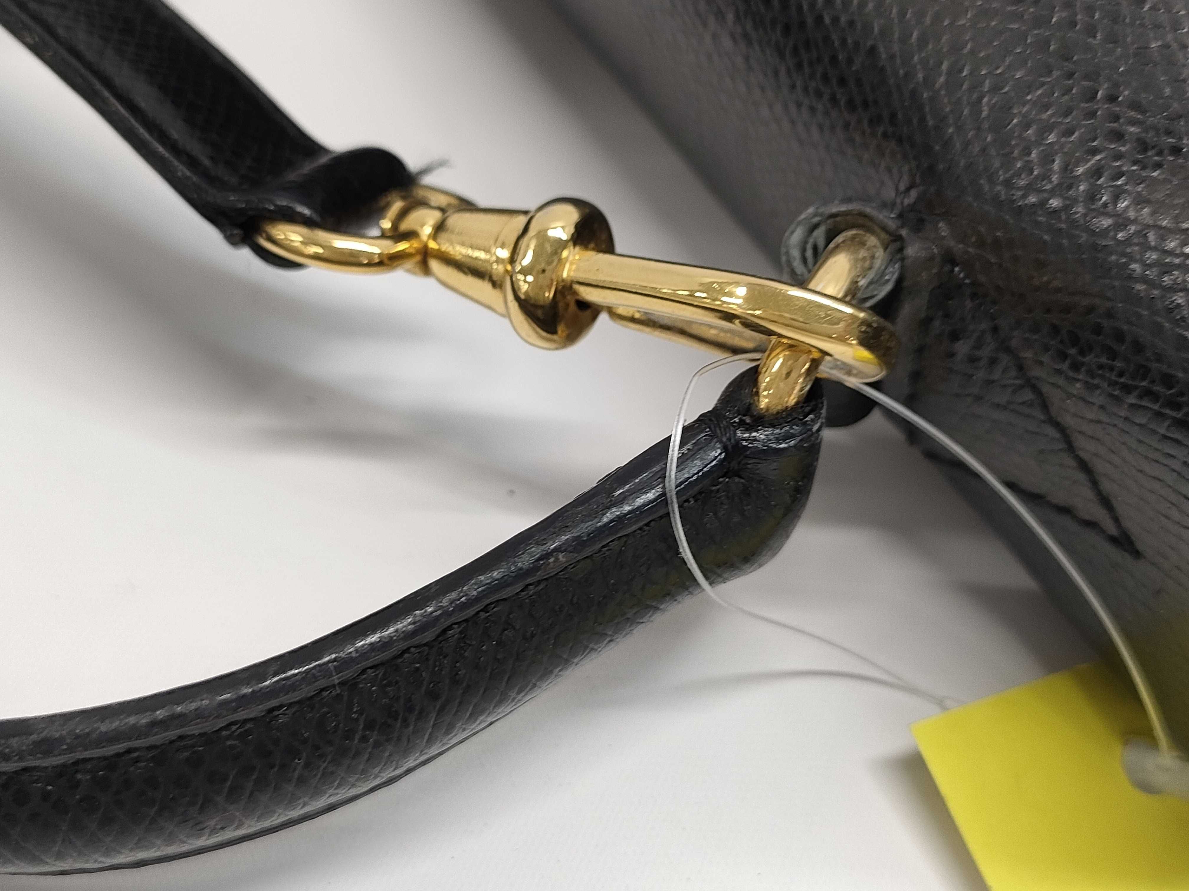 【水曜終了】(10827_0080)CELINE レザー 2WAY ターンロック ブラック ハンドバッグ