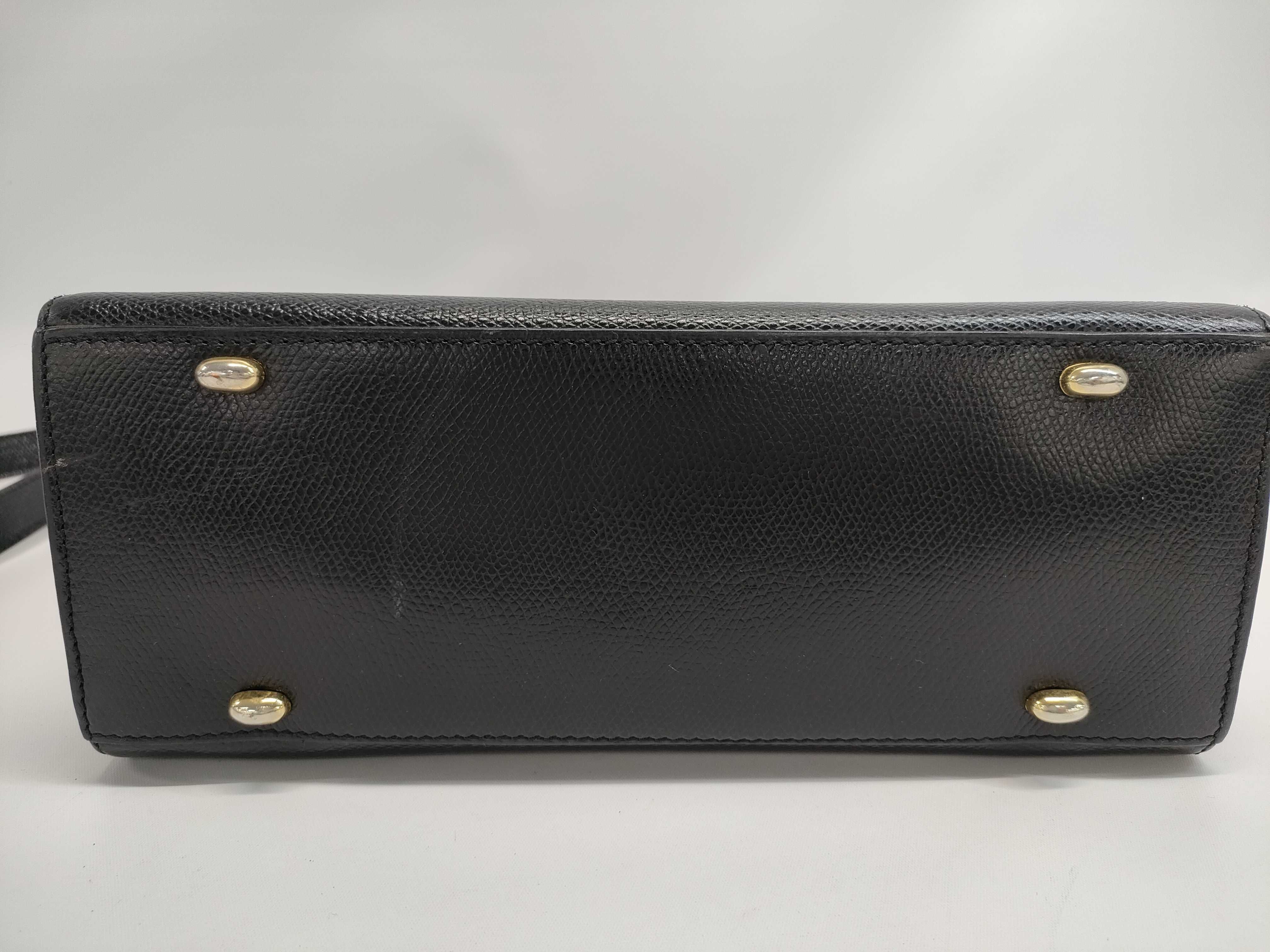 【水曜終了】(10827_0080)CELINE レザー 2WAY ターンロック ブラック ハンドバッグ