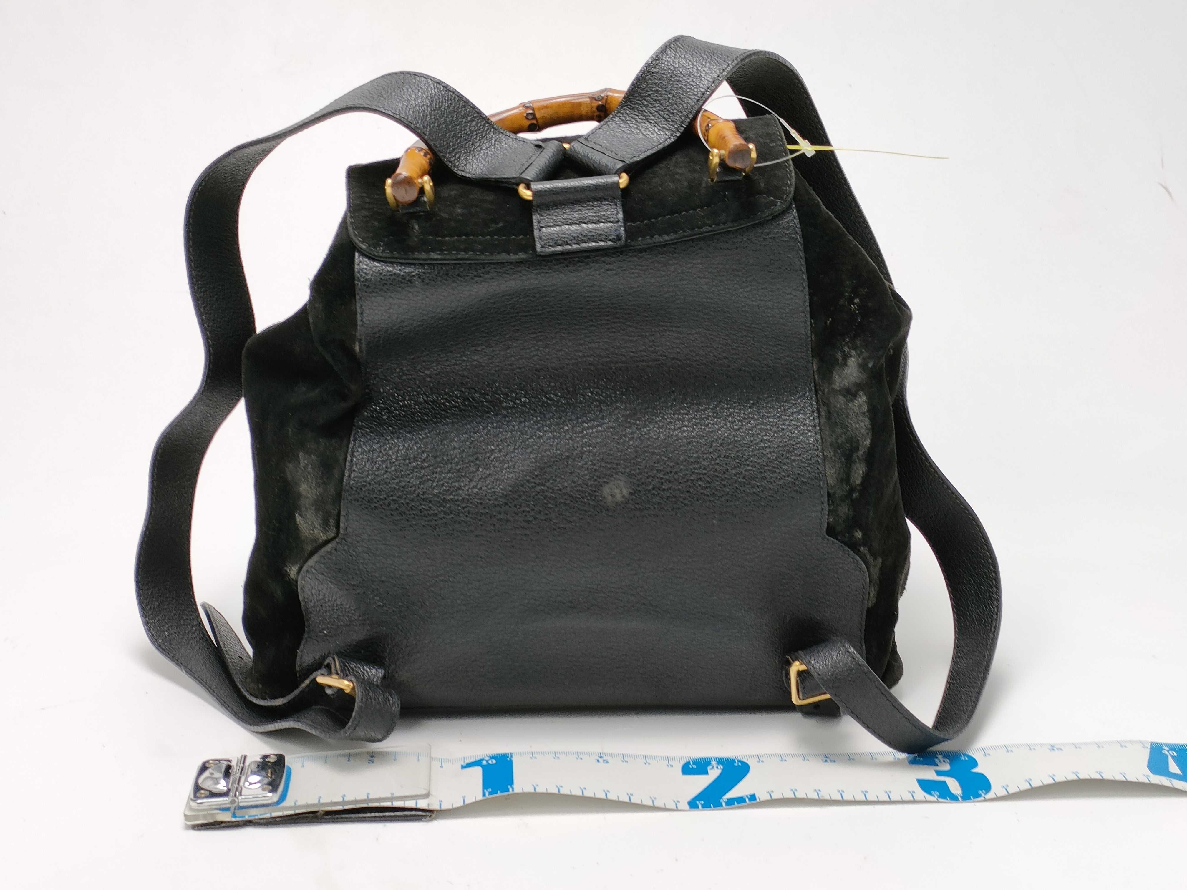 【水曜終了】(10827_0006)GUCCI バンブー スエードレザーリュック 003 2058 0016 リュックサック