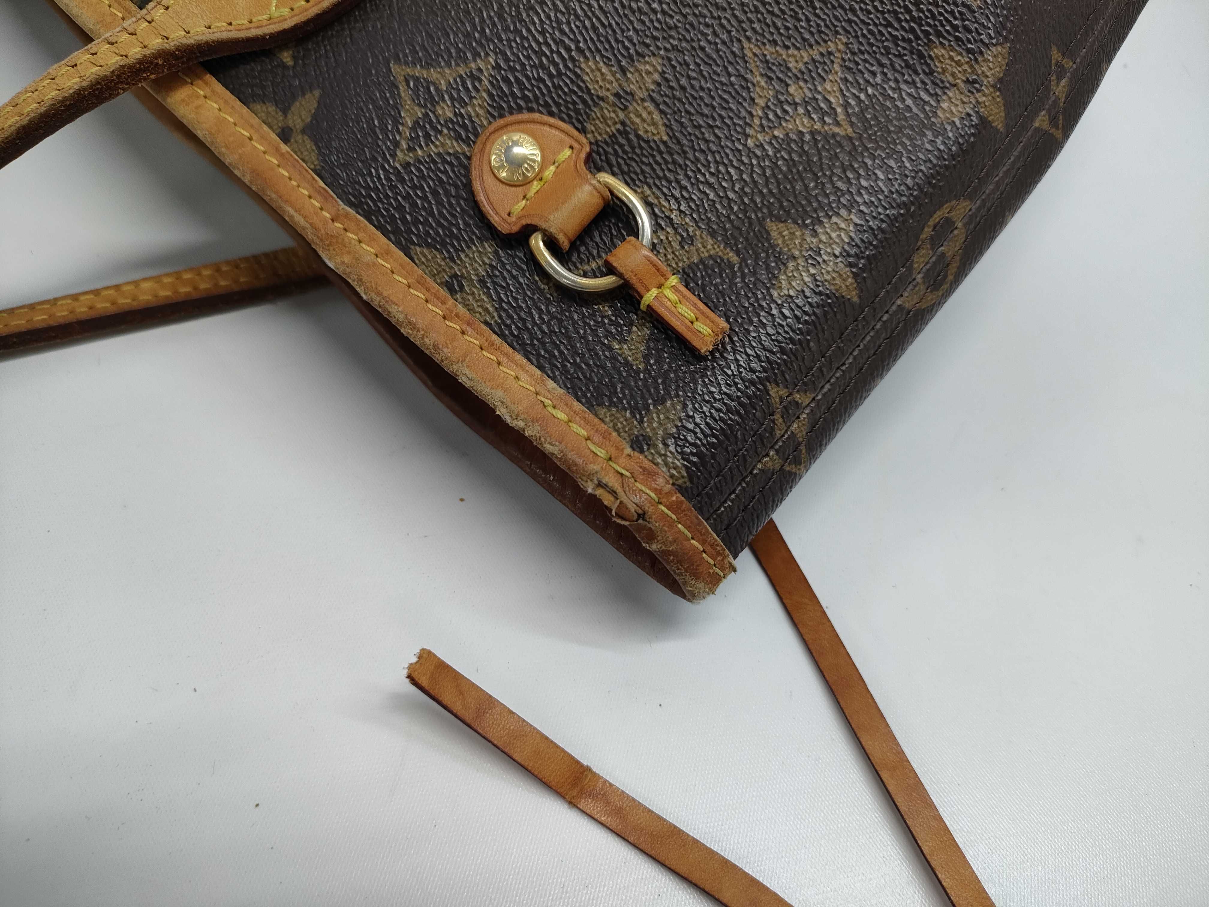 【水曜終了】(10826_0126)LOUIS VUITTON モノグラム ネヴァーフルPM 千切れ有 トートバッグ