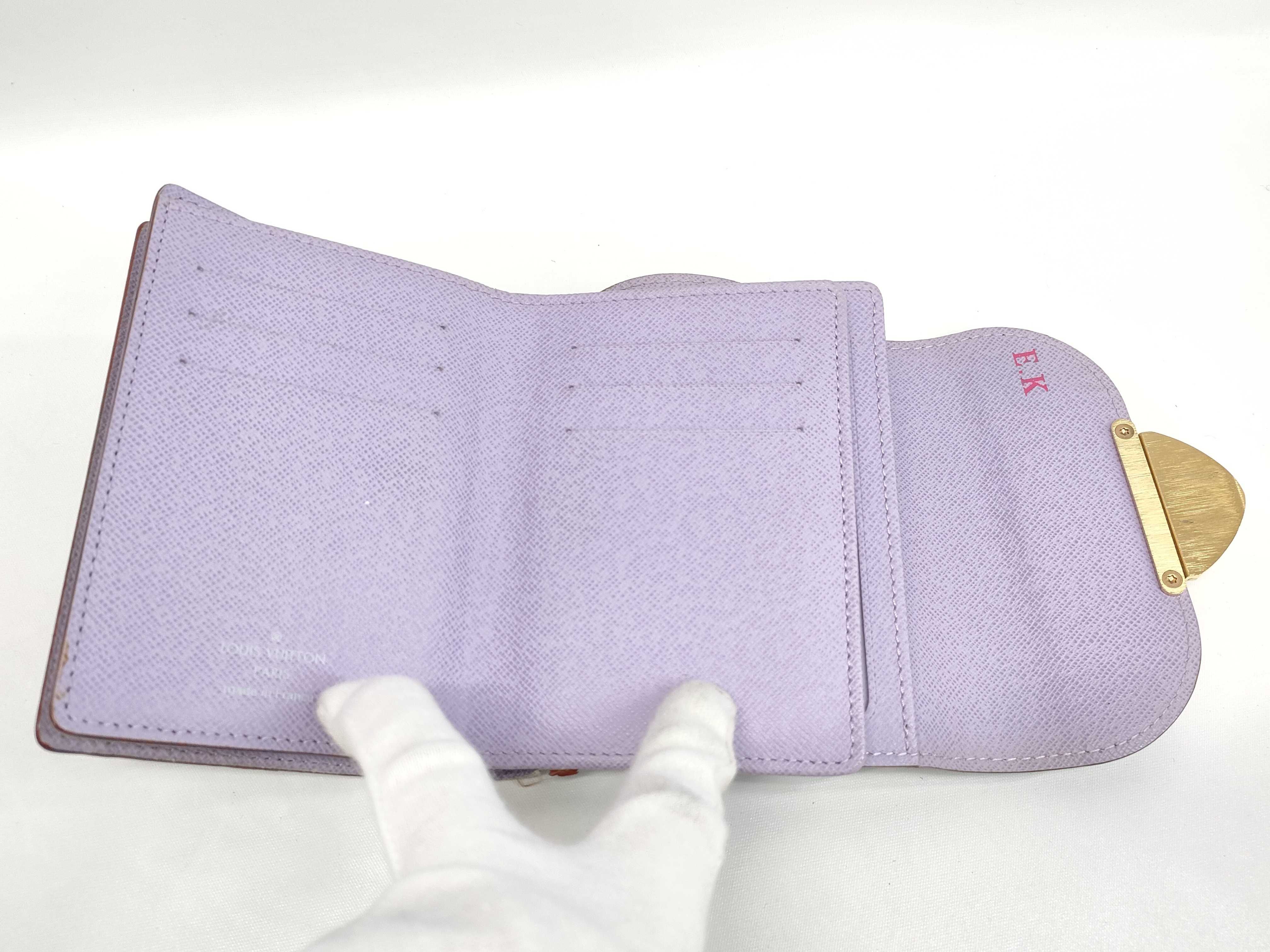 【水曜終了】(10826_0123)LOUIS VUITTON ノワール コアラ(イニシャル有) 財布