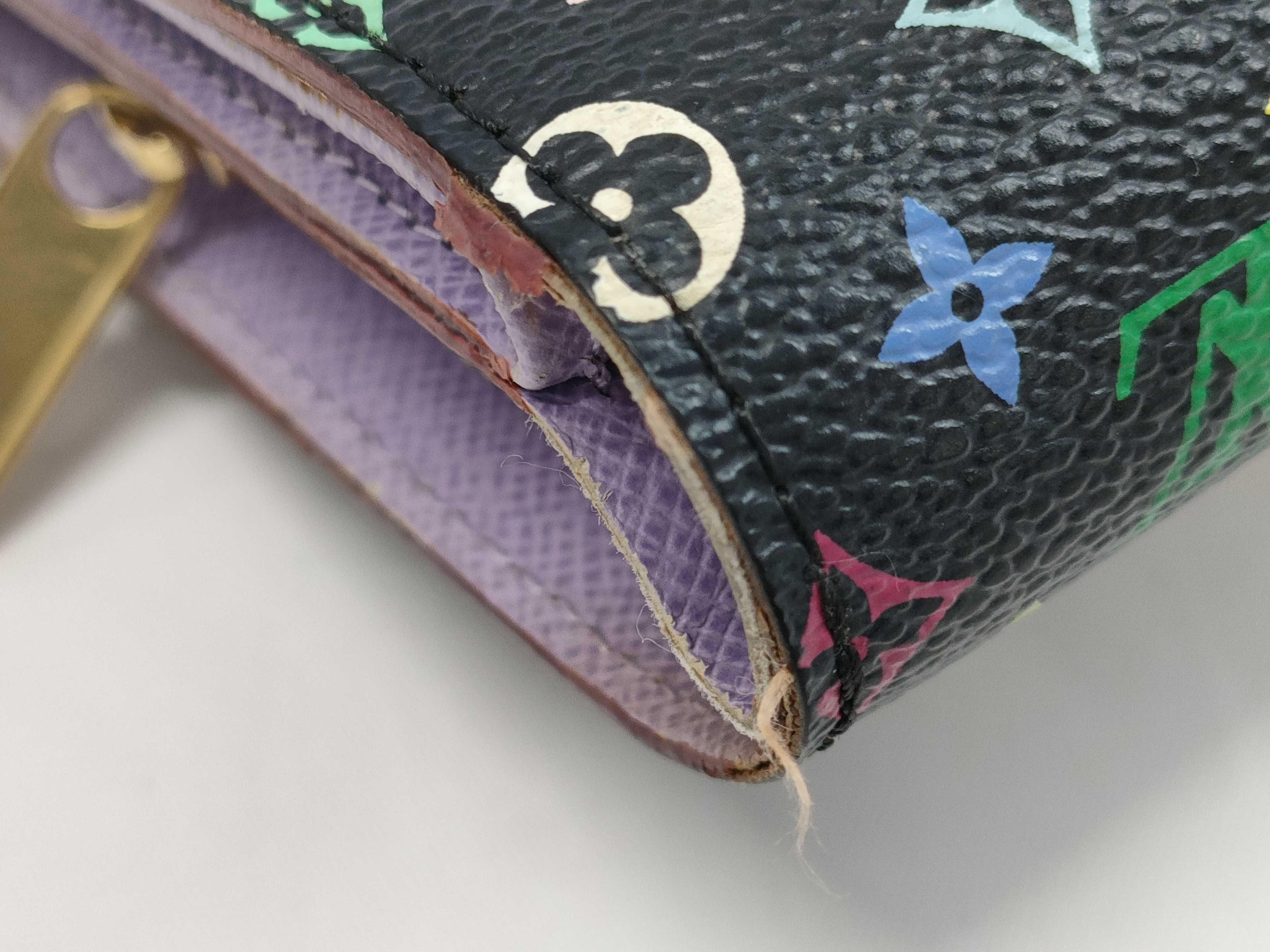 【水曜終了】(10826_0123)LOUIS VUITTON ノワール コアラ(イニシャル有) 財布