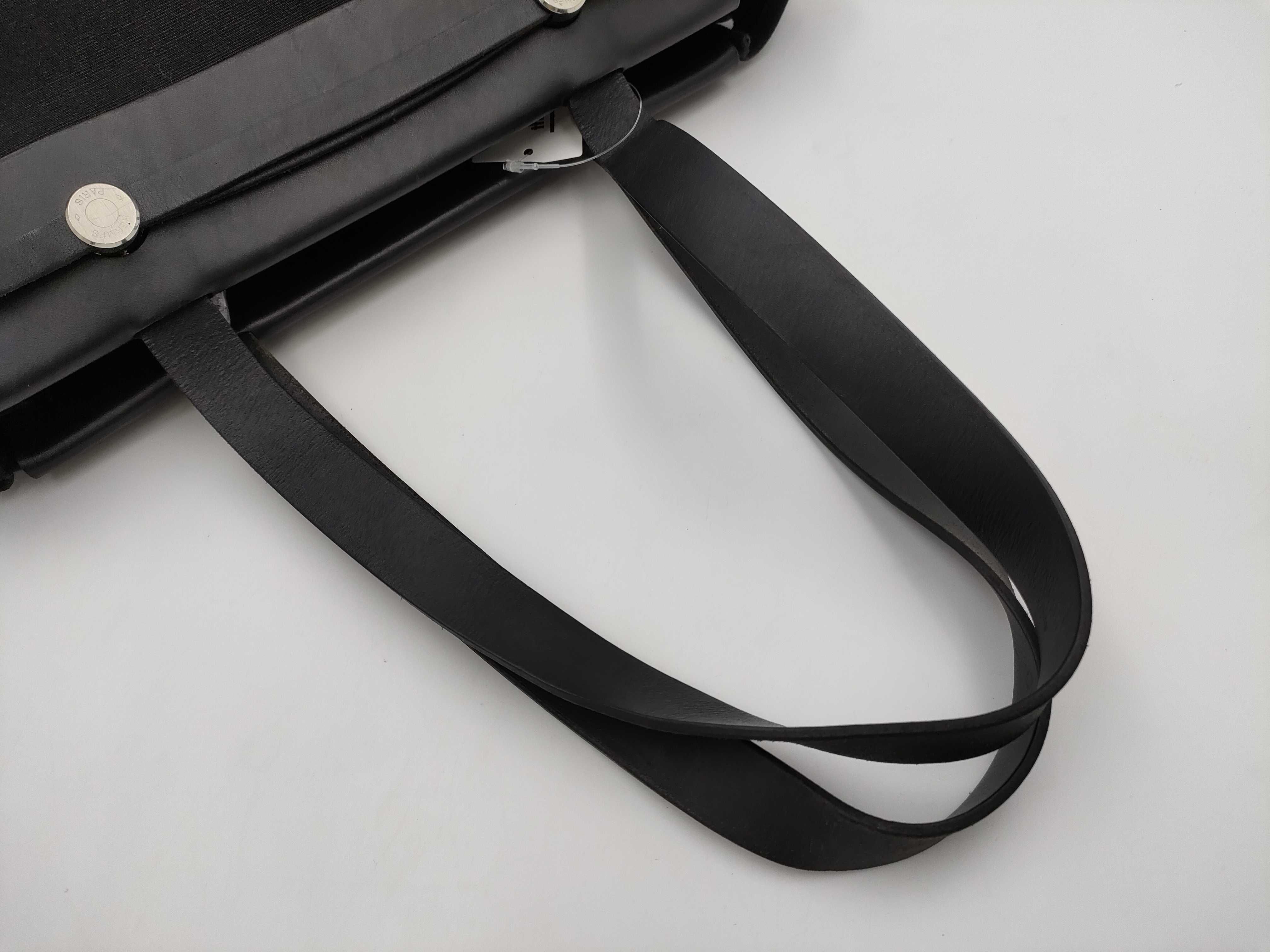 【水曜終了】(10813_0134)HERMES エールバッグ カバスPM トワルオフィシエ ブラック ショルダー SV金具 □H刻印 トートバッグ