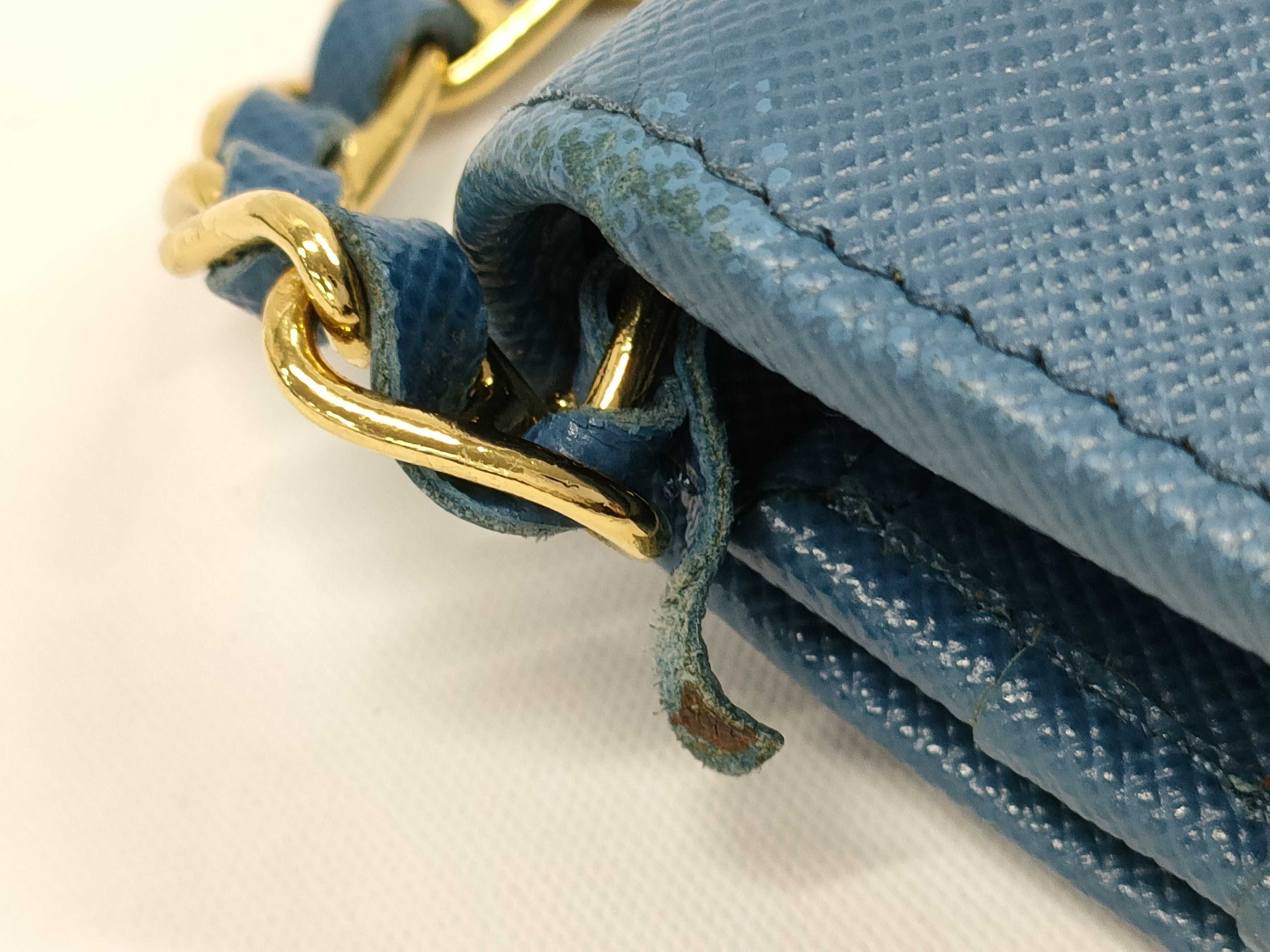 【水曜終了】(10827_0081)PRADA サフィアーノ チェーンウォレット 財布