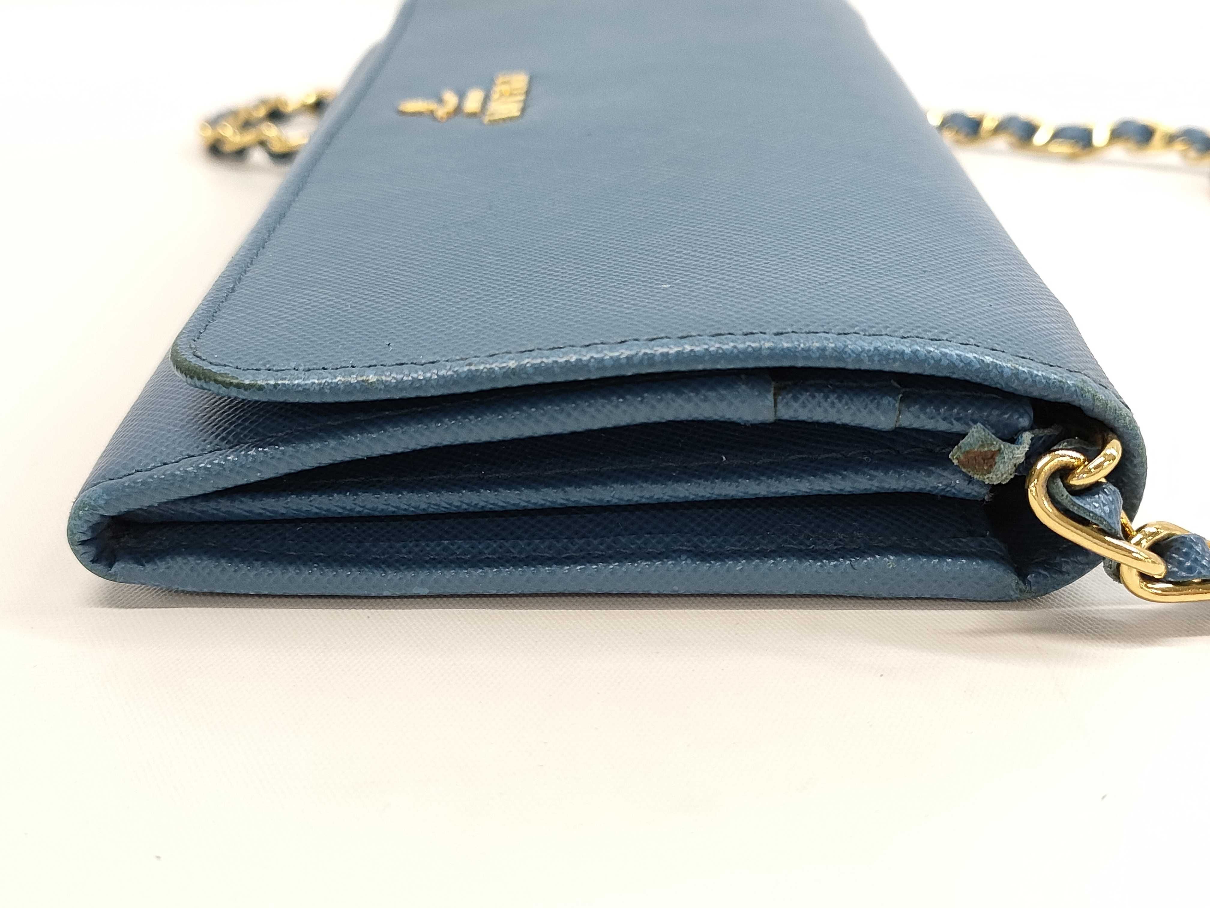 【水曜終了】(10827_0081)PRADA サフィアーノ チェーンウォレット 財布