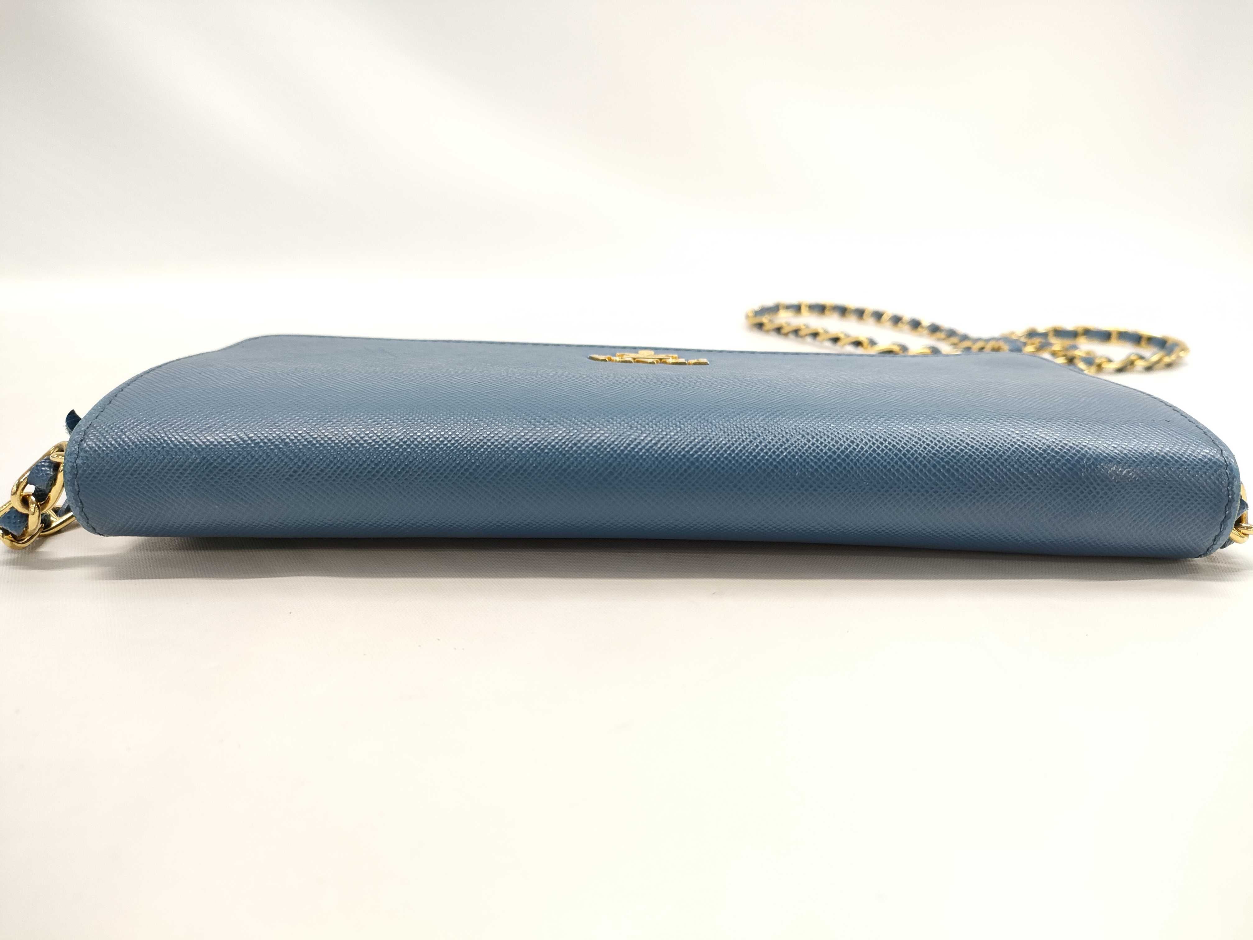 【水曜終了】(10827_0081)PRADA サフィアーノ チェーンウォレット 財布