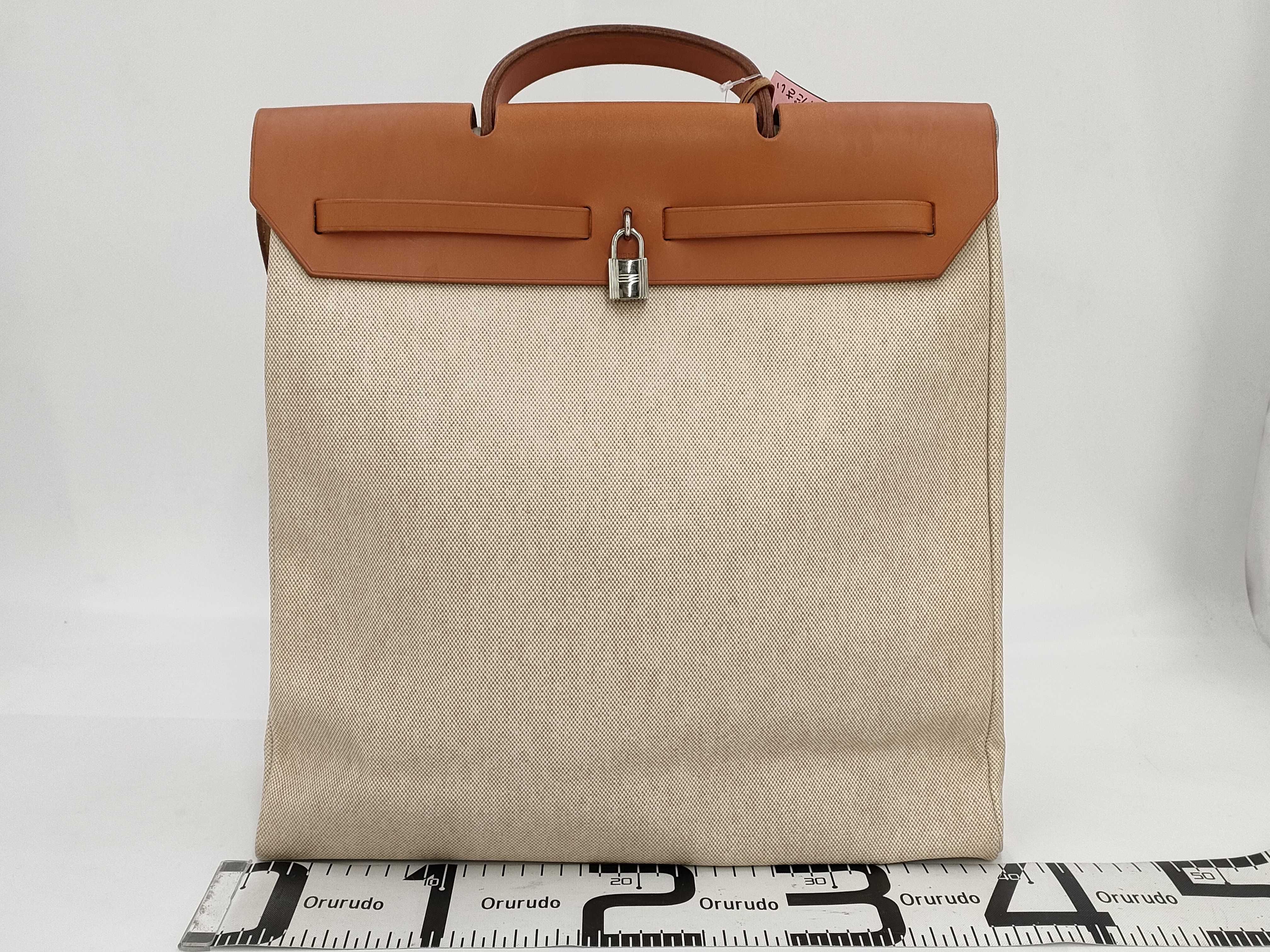 【水曜終了】(10813_0137)HERMES エールバッグ アド 【刻印】□C ハンドバッグ