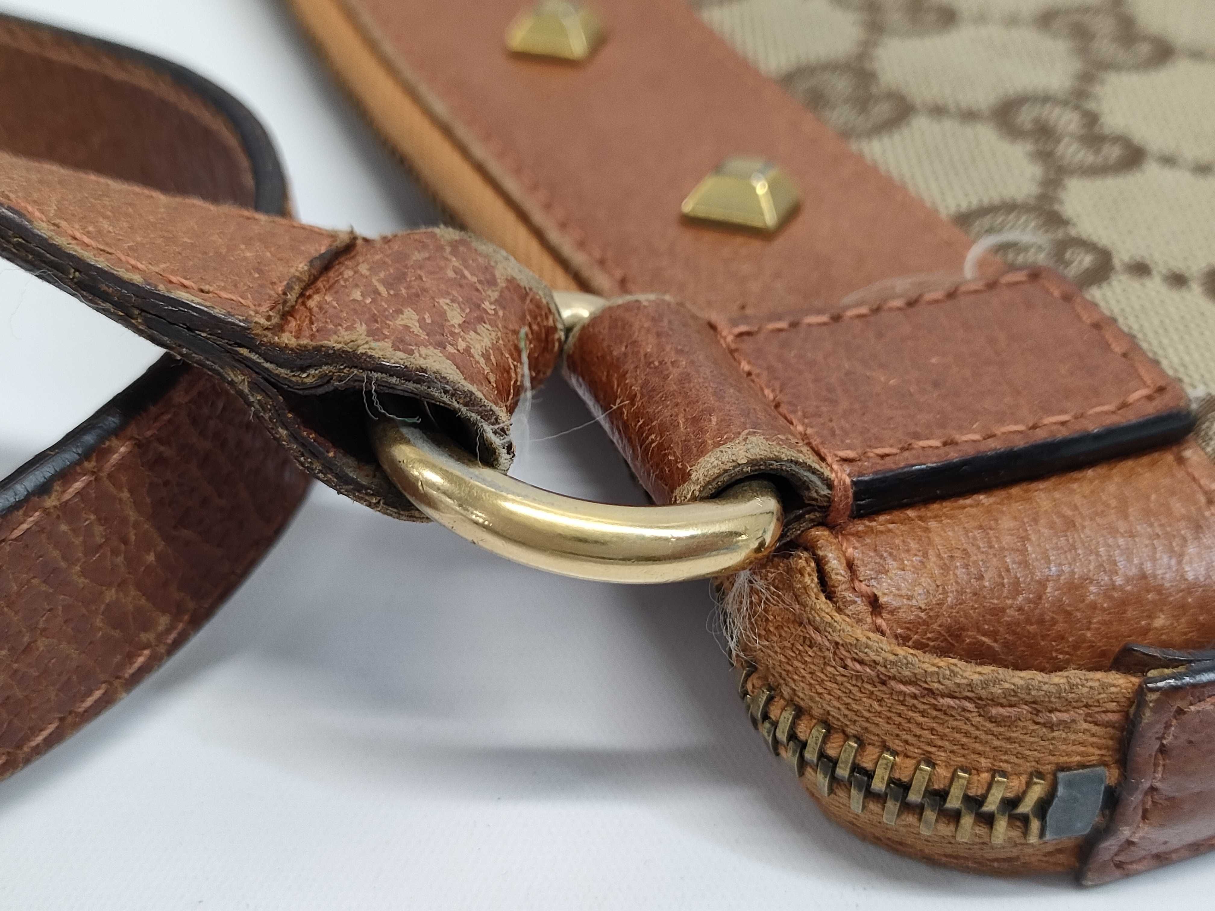 【水曜終了】(10827_0079)GUCCI GGキャンバス ×レザー ショルダー 120893 ショルダーバッグ