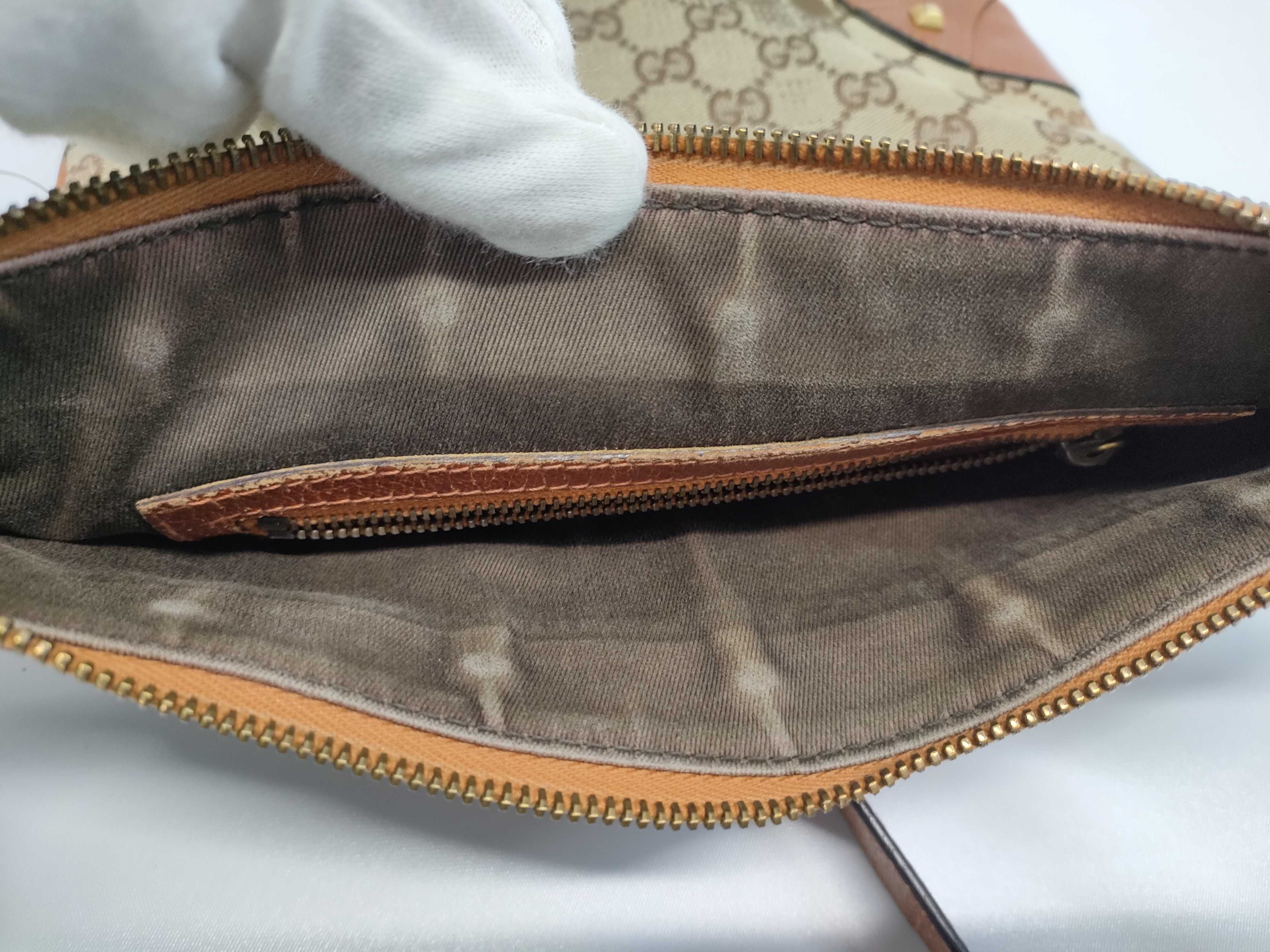 【水曜終了】(10827_0079)GUCCI GGキャンバス ×レザー ショルダー 120893 ショルダーバッグ