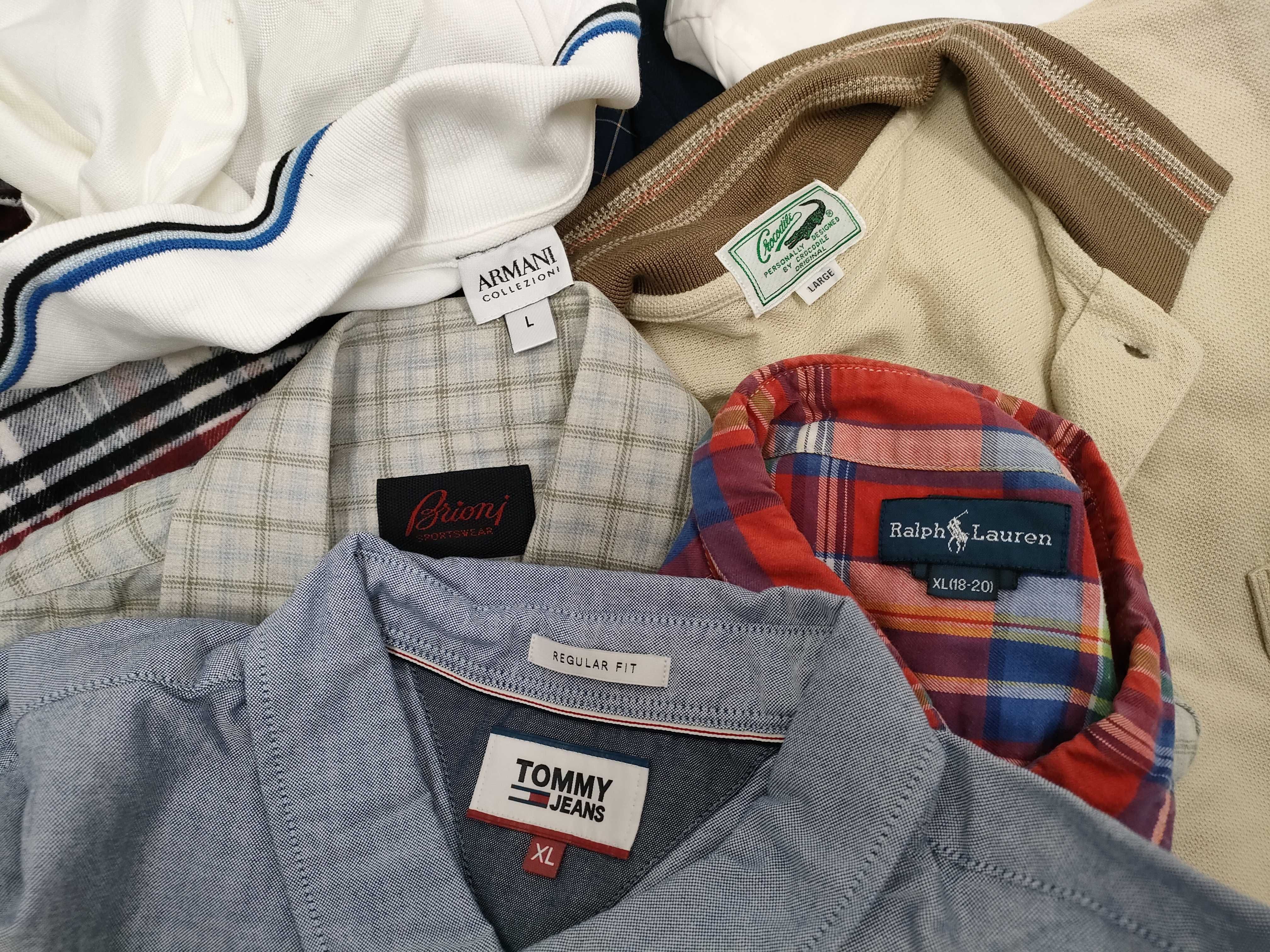 (10922_0010)▼ARMANI ブリオーニ/POLO/トミー/クロコダイル他 メンズ*8 シャツ