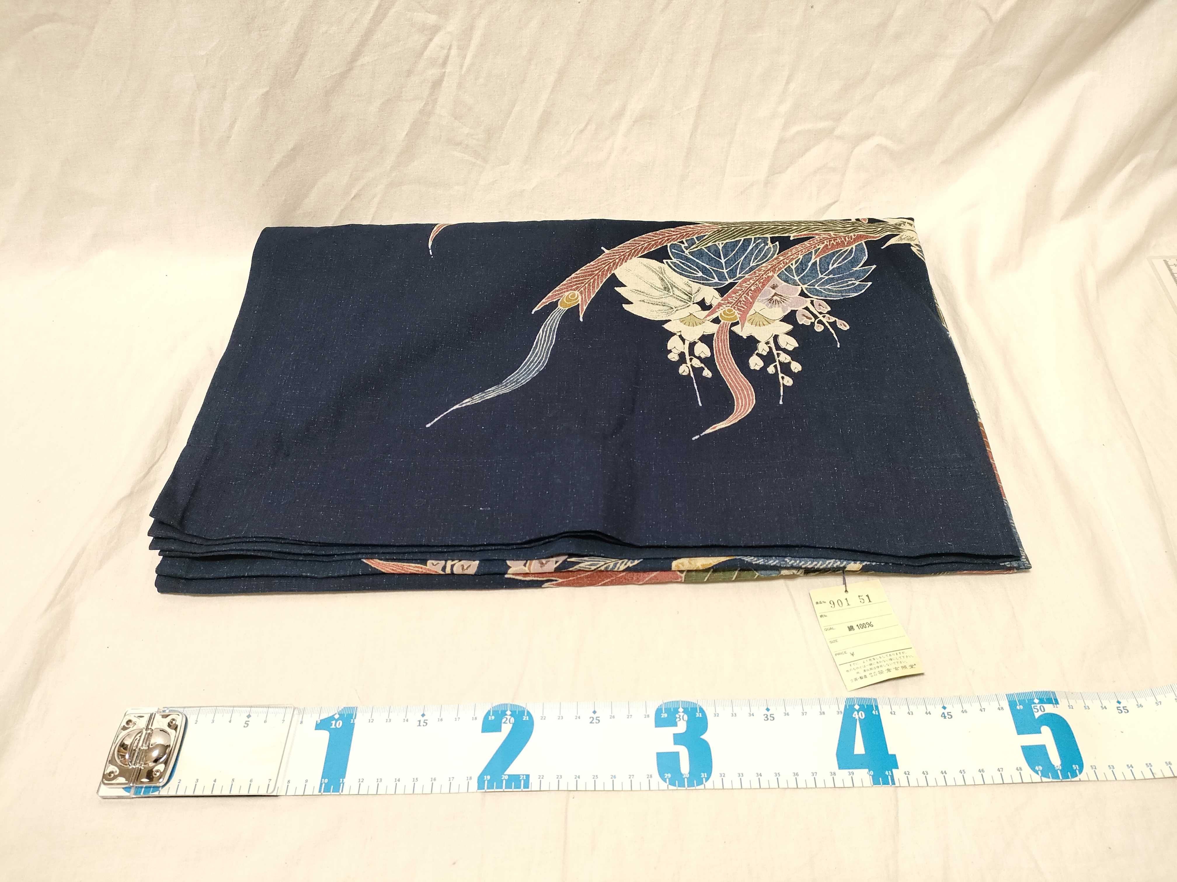 (10931_0855)▼吉兆藍木綿 のれん/鳳凰 その他小物