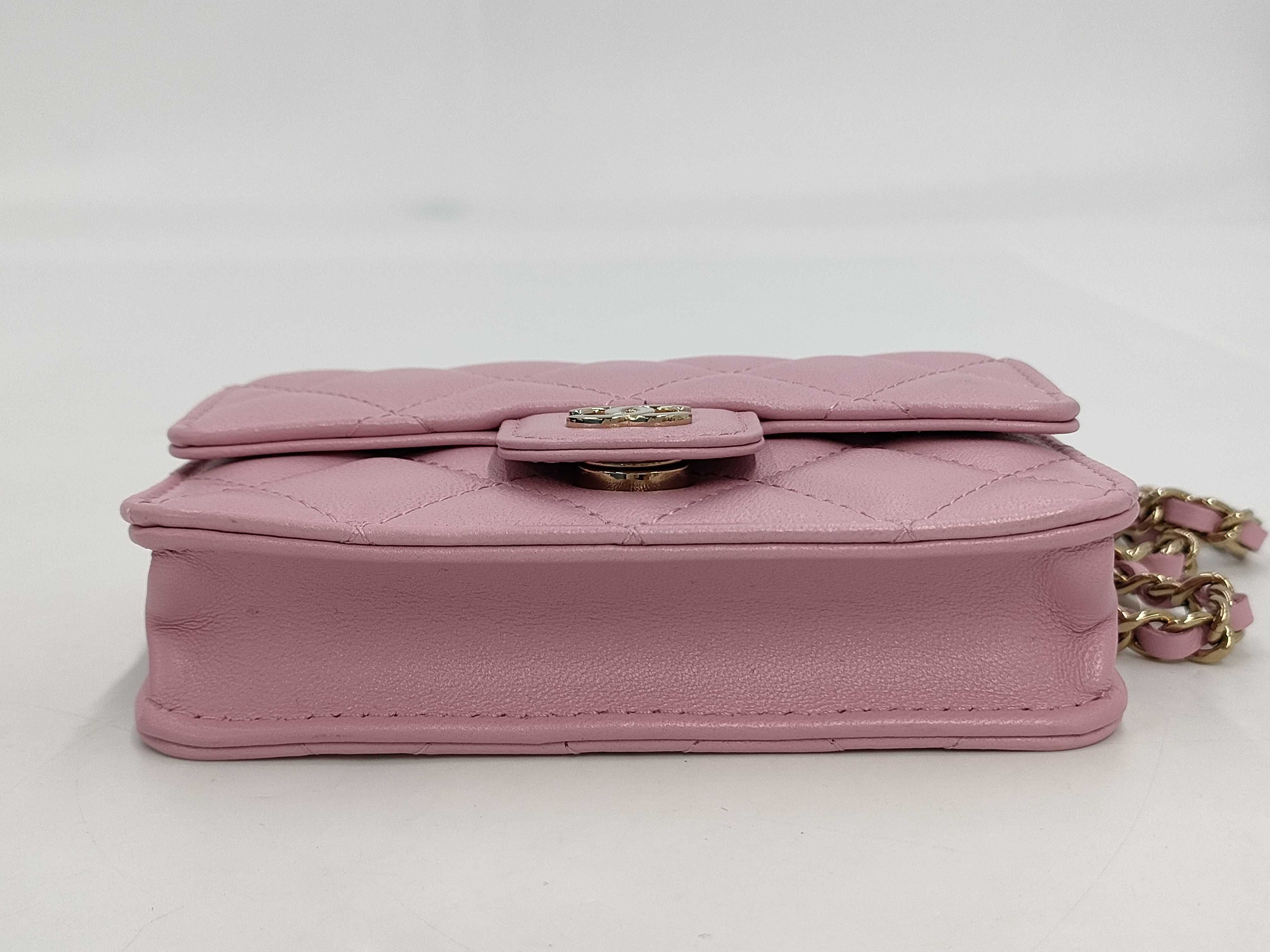 【水曜終了】(10933_0008)CHANEL ラムスキン ミニマトラッセ チェーンショルダー ショルダーバッグ