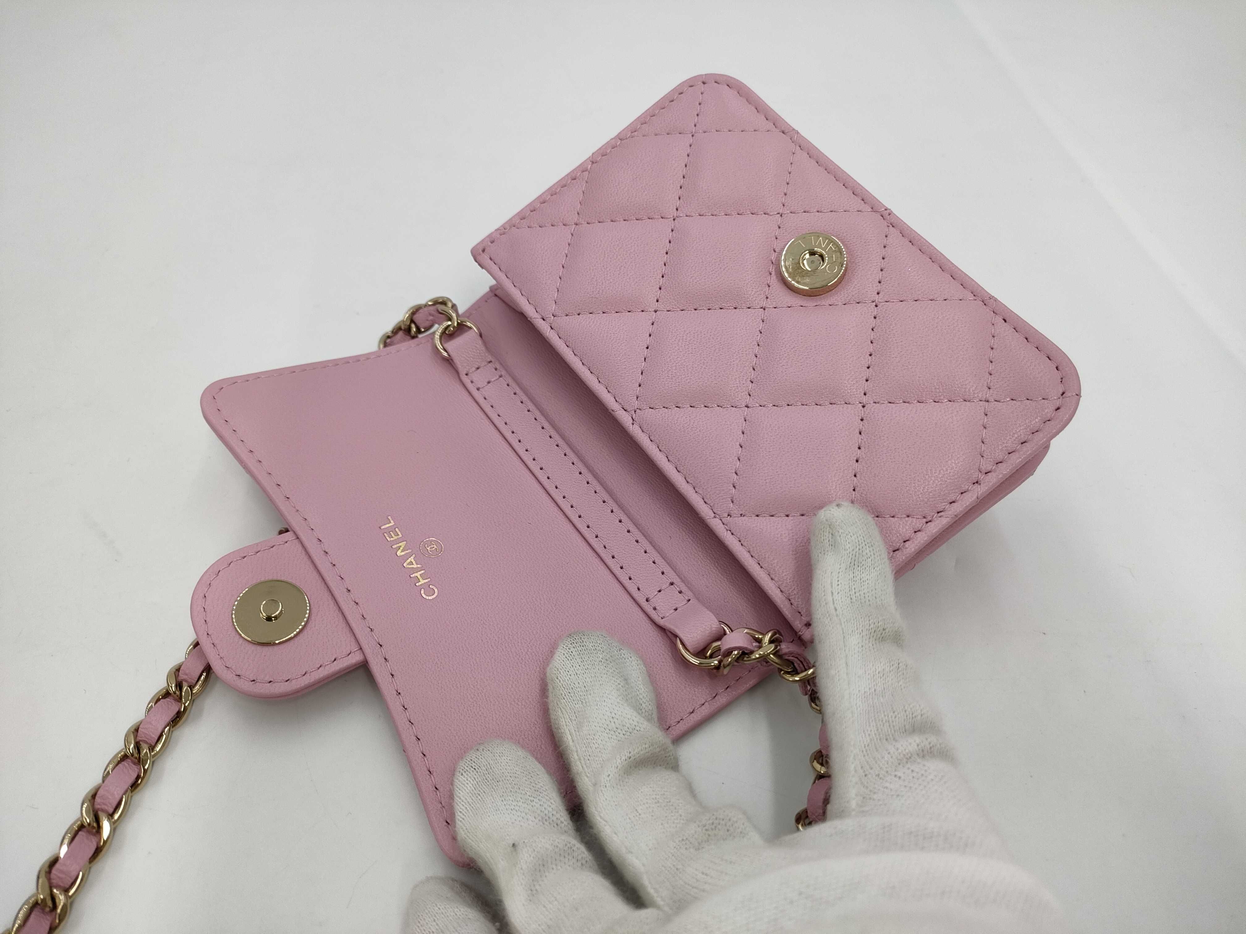 【水曜終了】(10933_0008)CHANEL ラムスキン ミニマトラッセ チェーンショルダー ショルダーバッグ