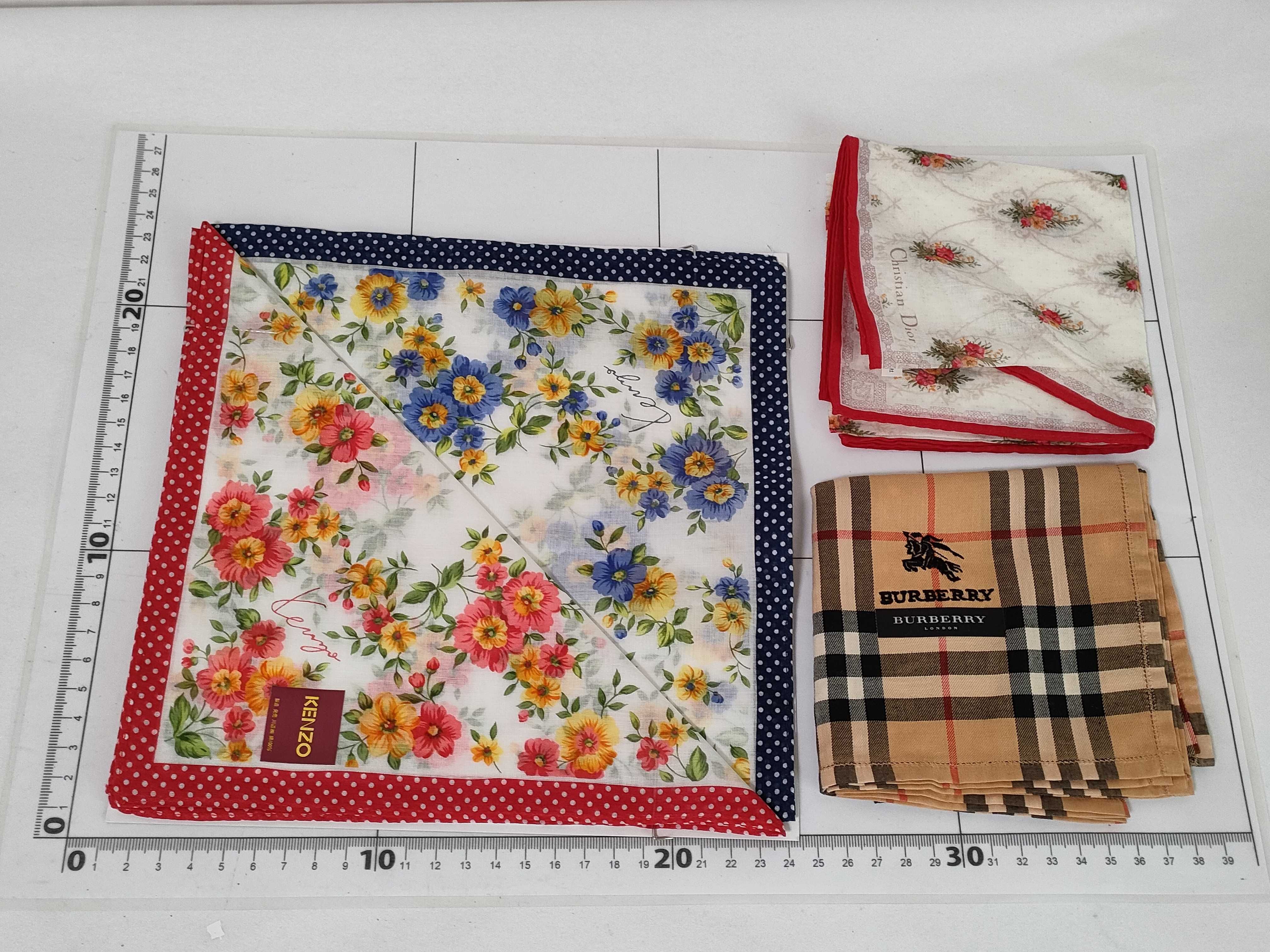 (10931_0856)▼ハンカチ バーバリー/KENZO/YSL等 未使用含む セット その他小物