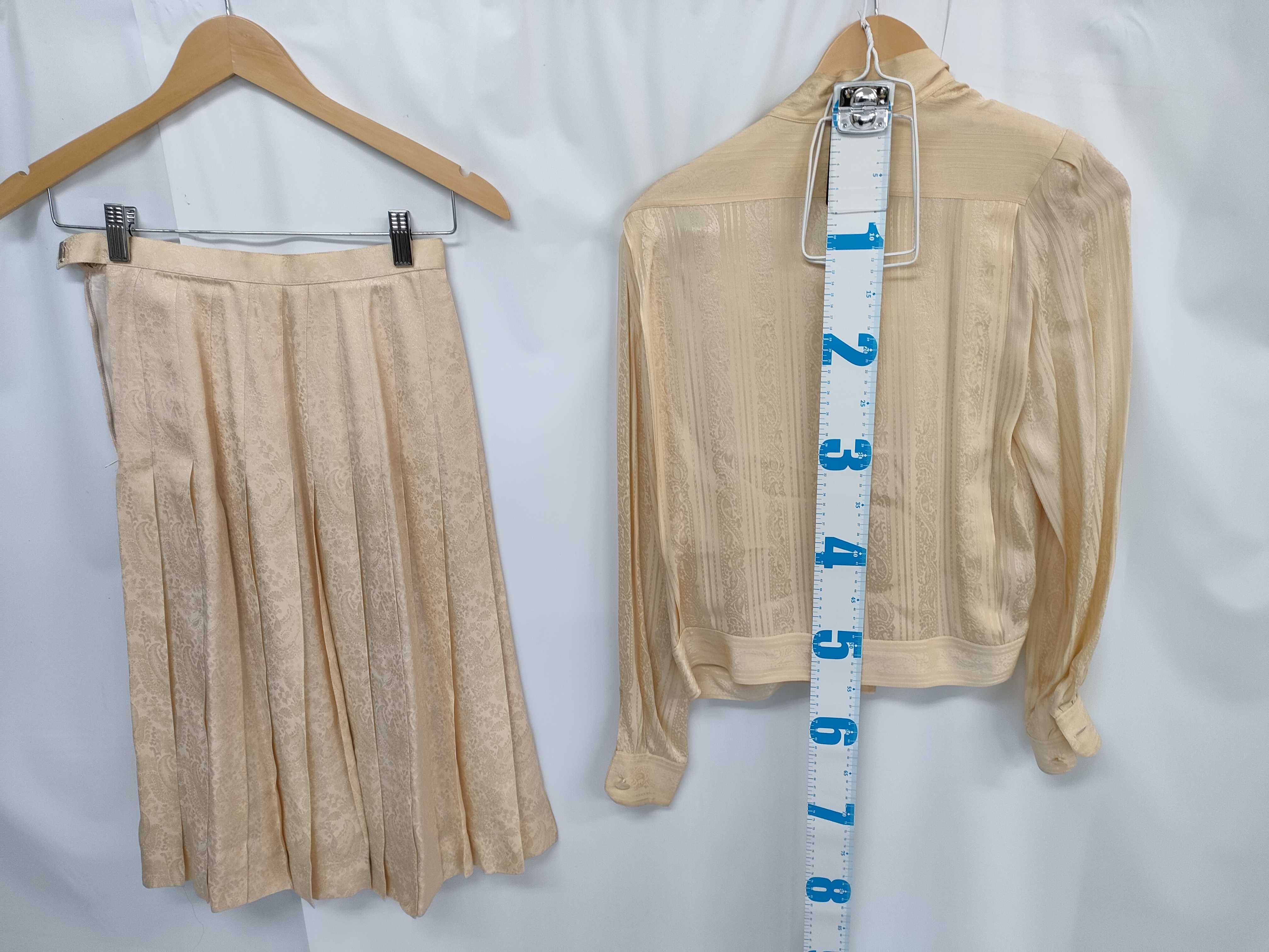 (10922_0027)▼CELINE シルク ブラウス/スカートセット シャツ