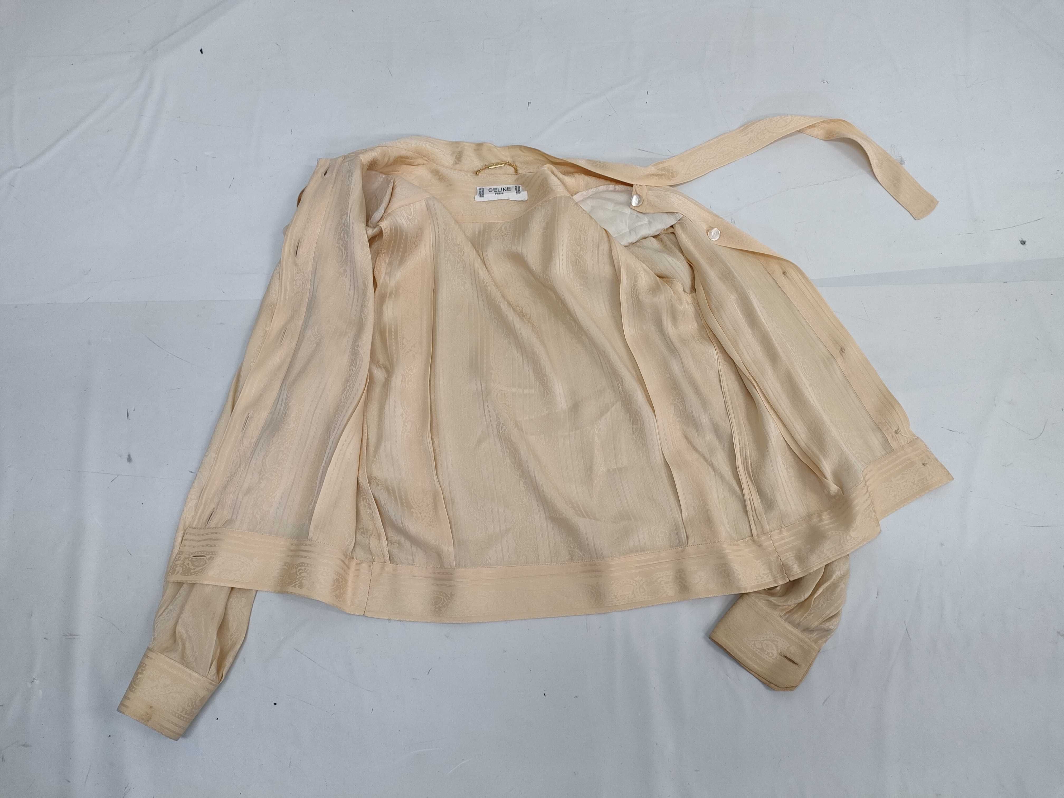 (10922_0027)▼CELINE シルク ブラウス/スカートセット シャツ