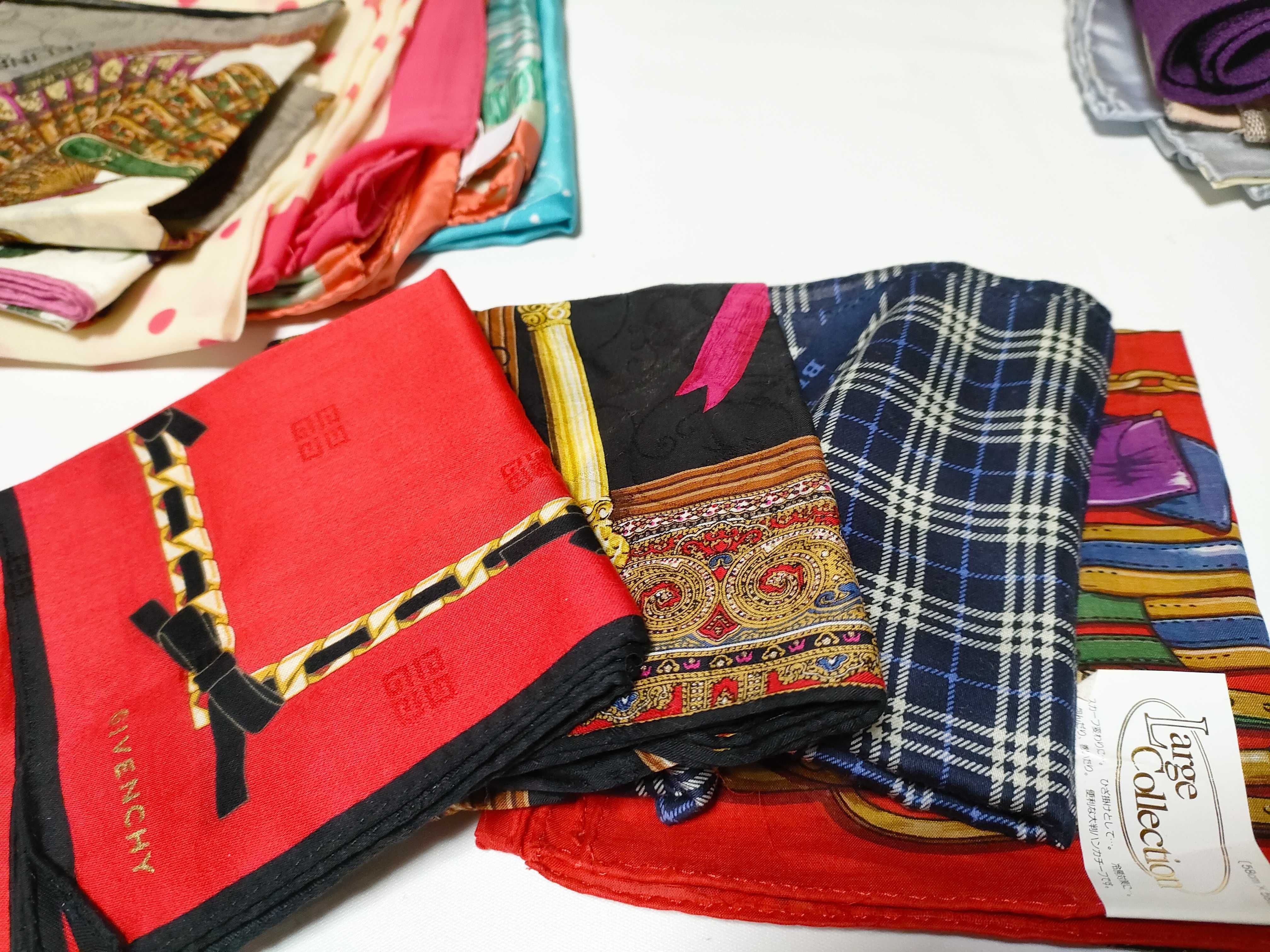 (10922_0025)▼Salvatore Ferragamo サンローランセリーヌバーバリージバンシーマックスマーラ ハンカチスカーフセット