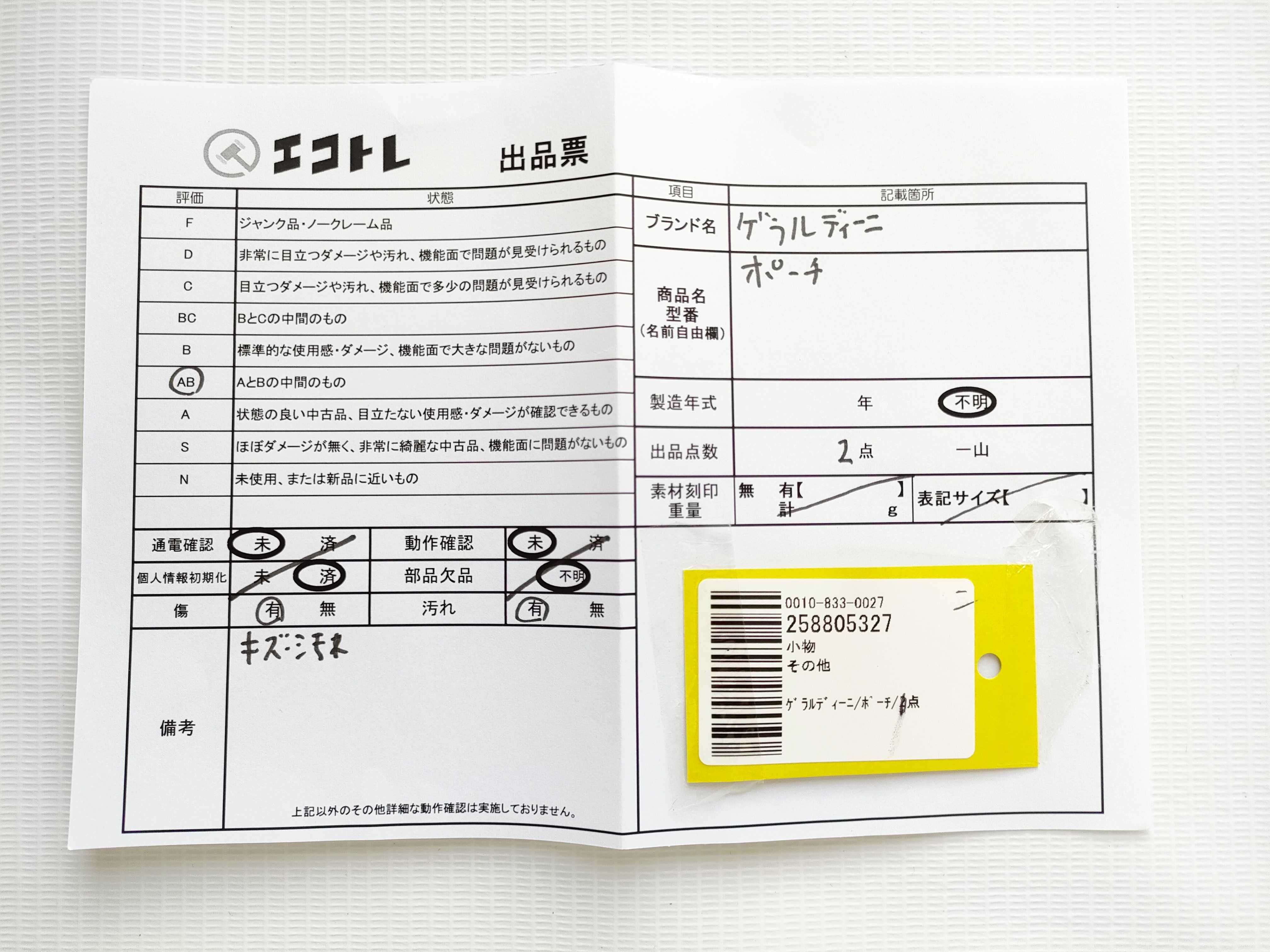 (10931_0846)▼ゲラルディーニ/ポーチ/2点 その他小物