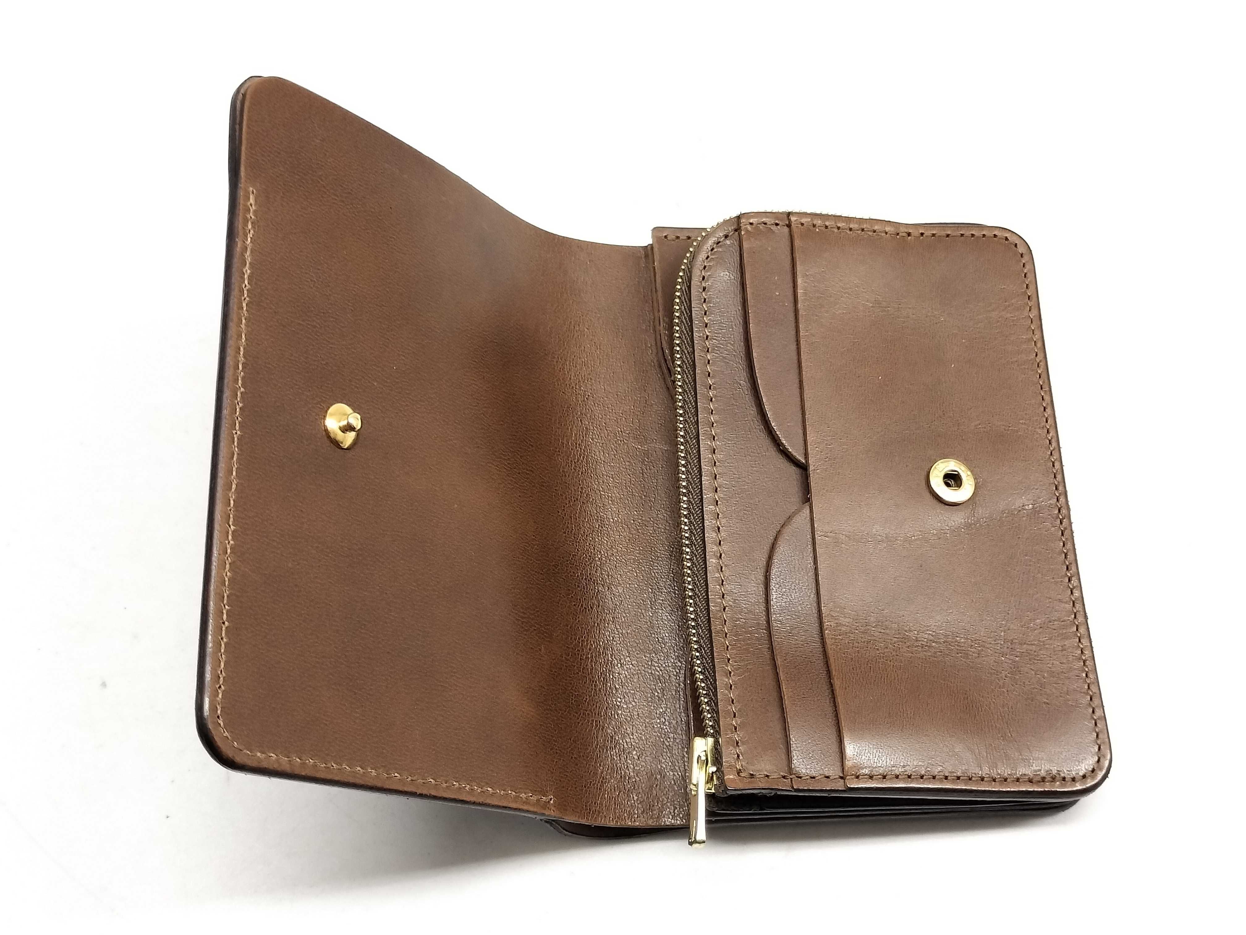 (10931_0825)▼FORME フォルメ 財布 二つ折り レザー ブラウン